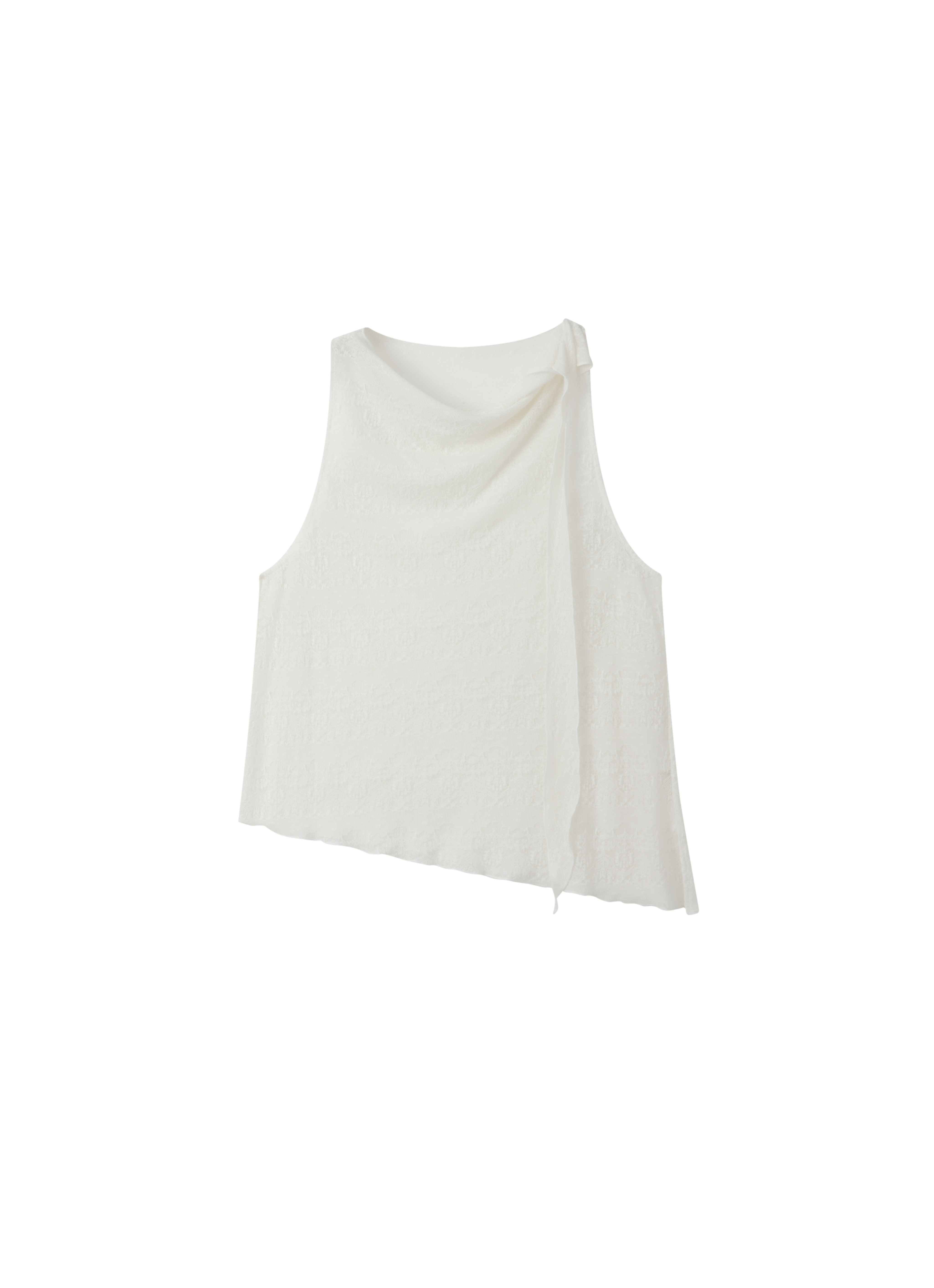 SHEER JACQUARD SOFT BLOUSE