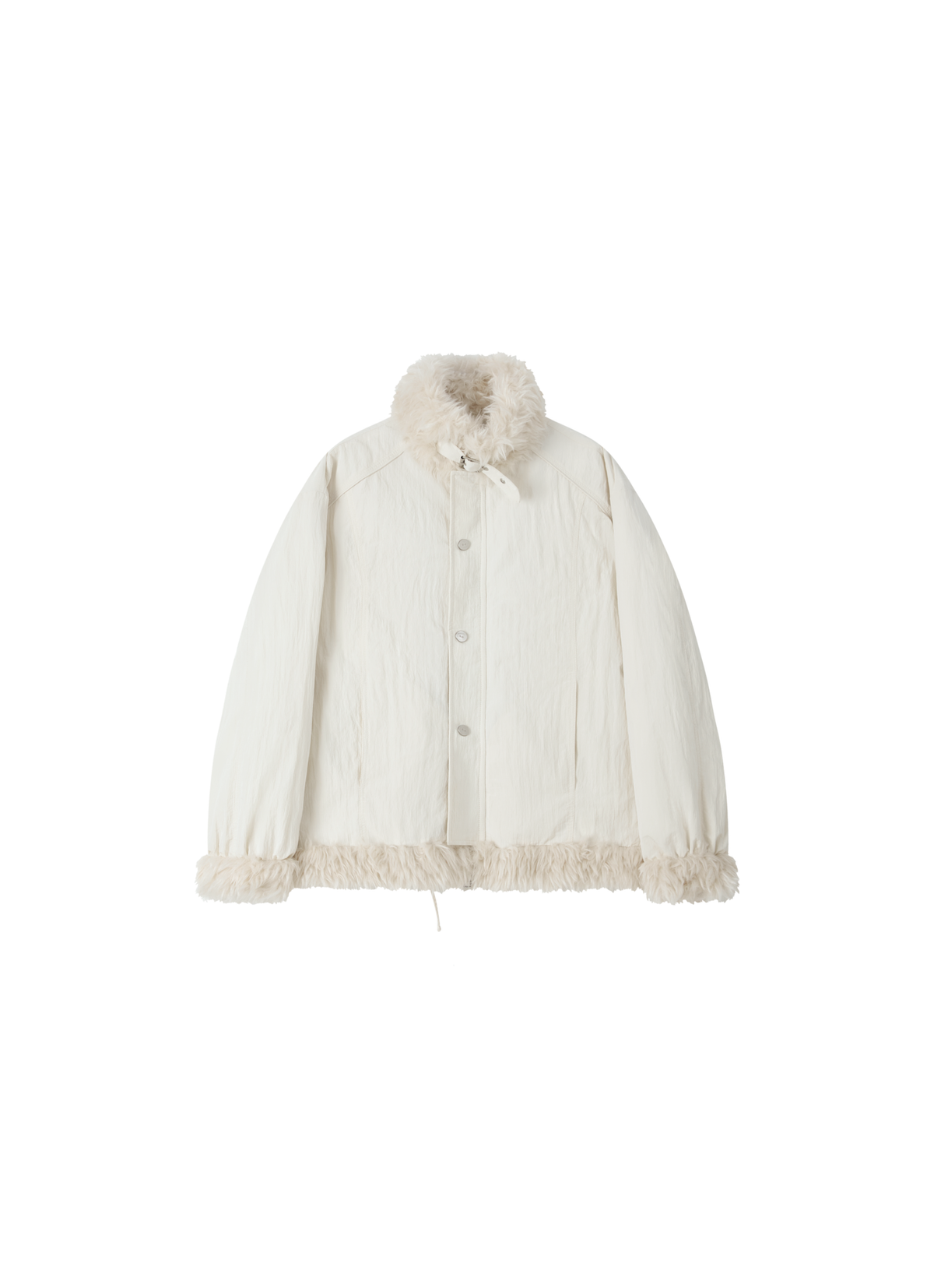 FUR EDGE BELT DOWN JACKET