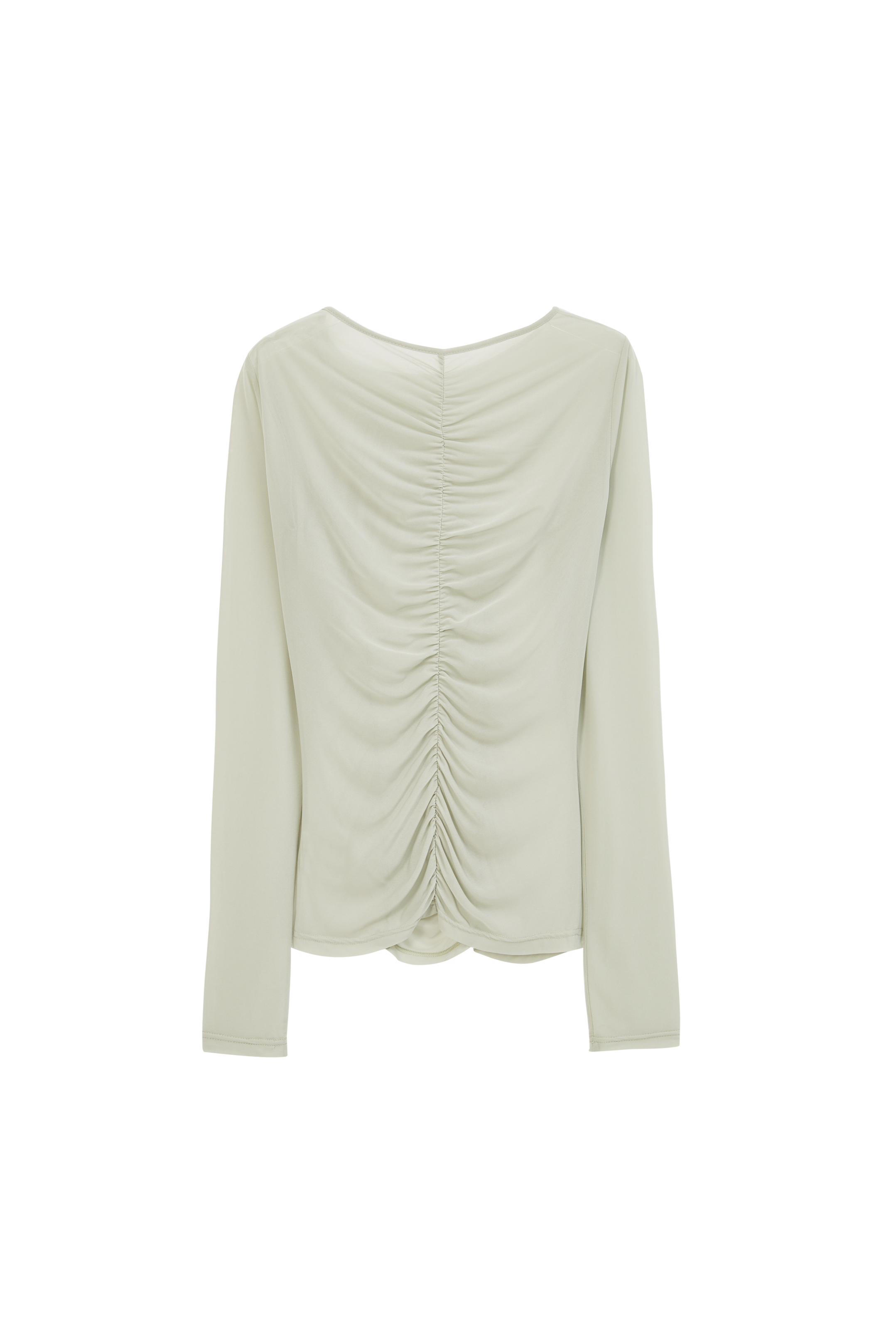 SHIRRING SHEER TULLE TOP / シャーリングシアーチュールトップ