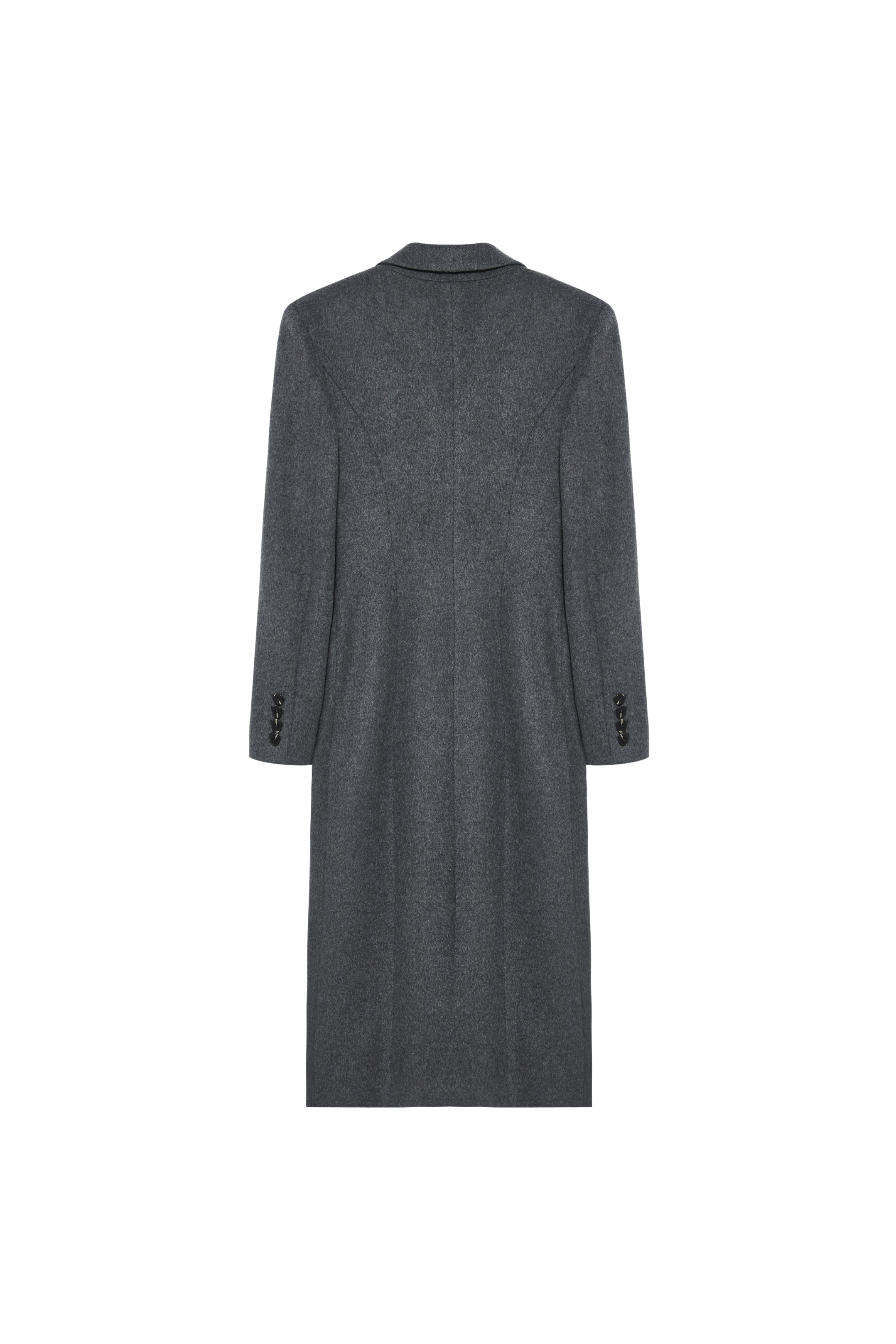 GRAY LONG PEA COAT