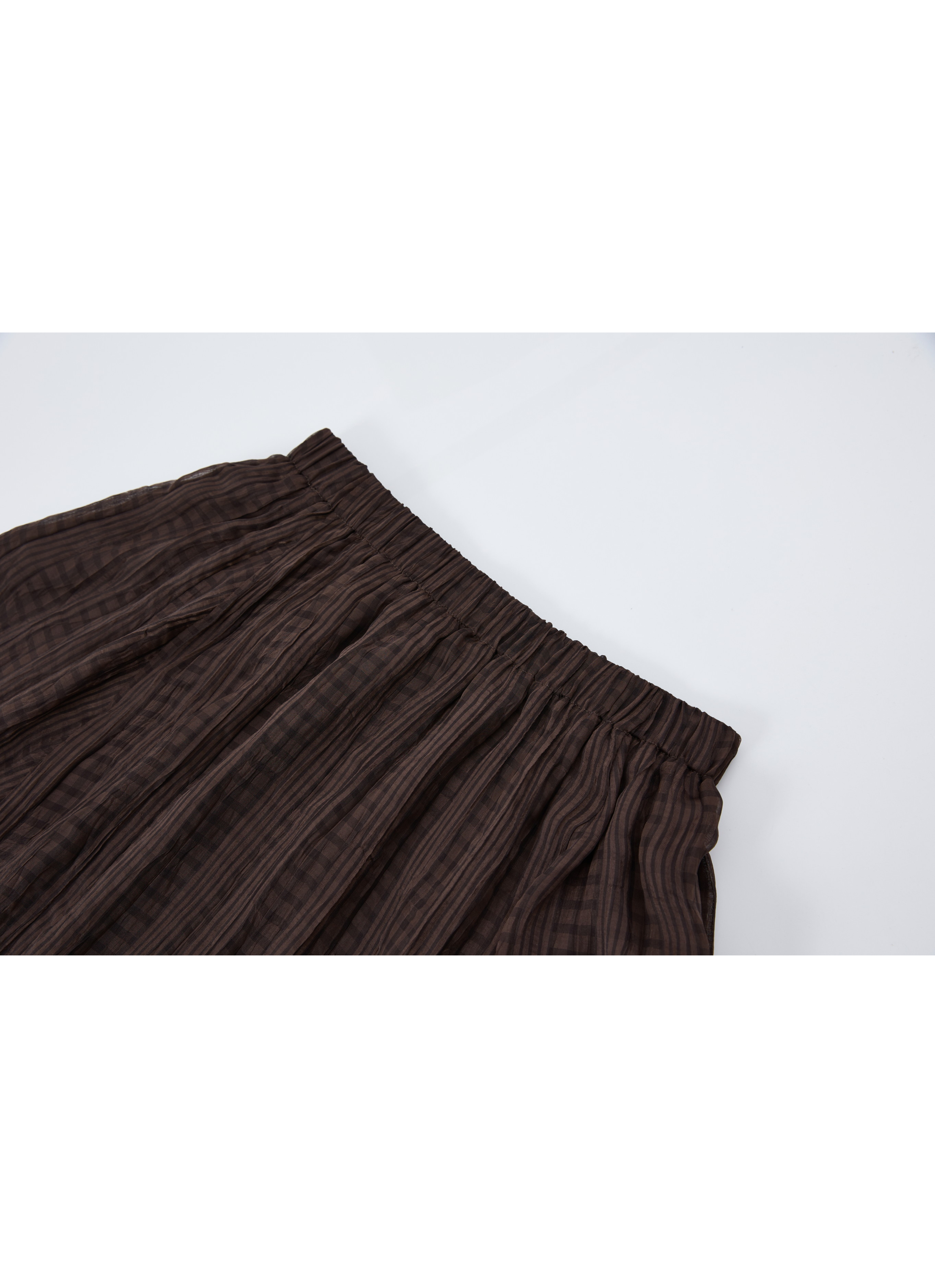 SHEER CHECK LAYERED SKIRT