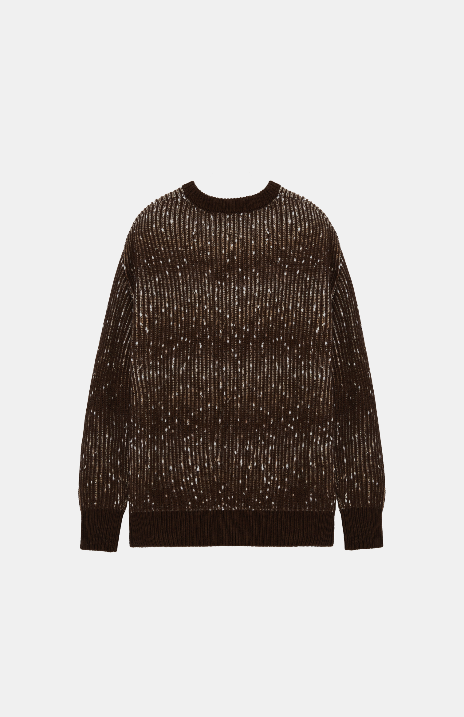 SNOW DOT BROWN SWEATER