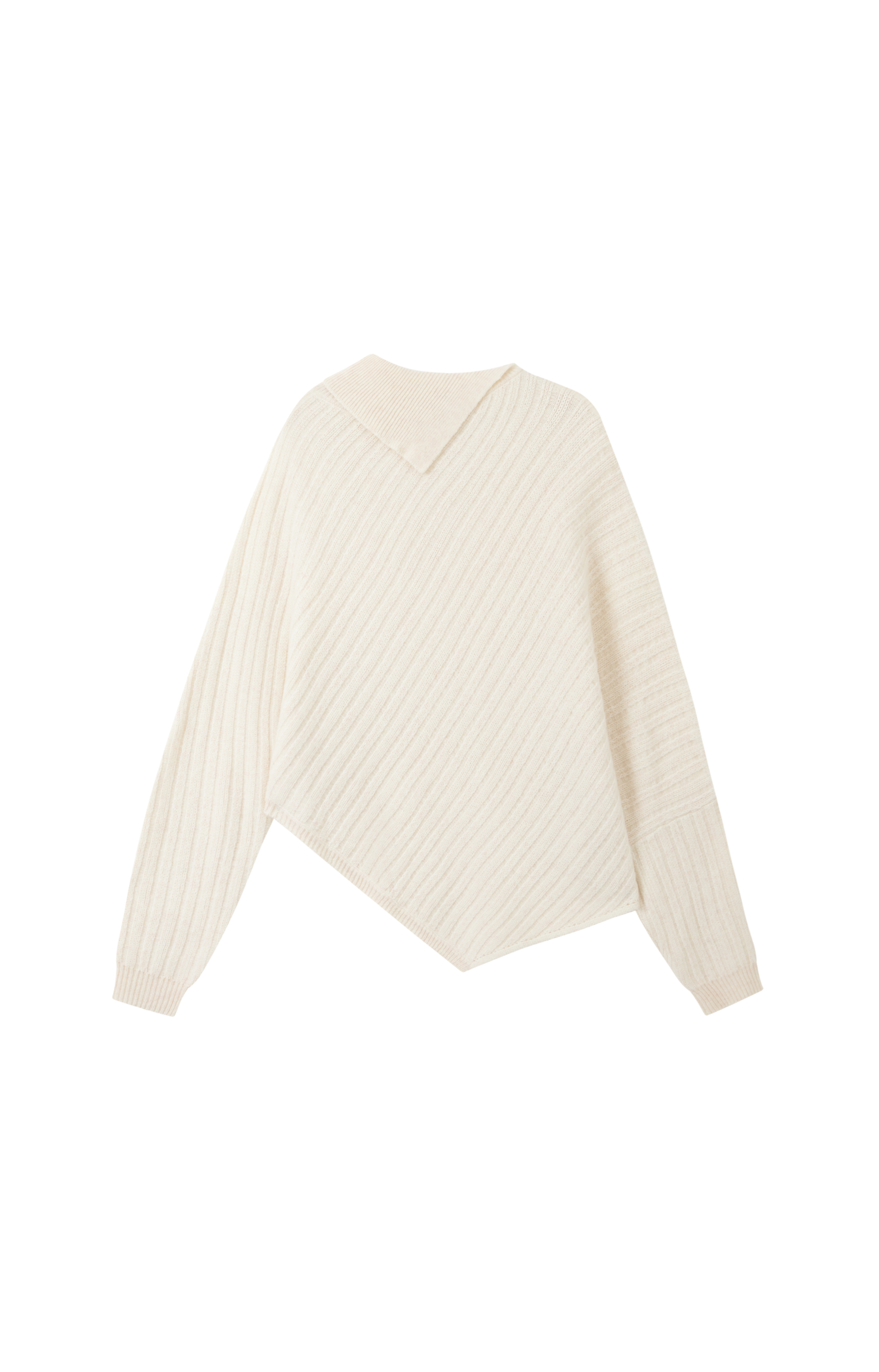 ASYMMETRIC OVER KNIT SWEATER