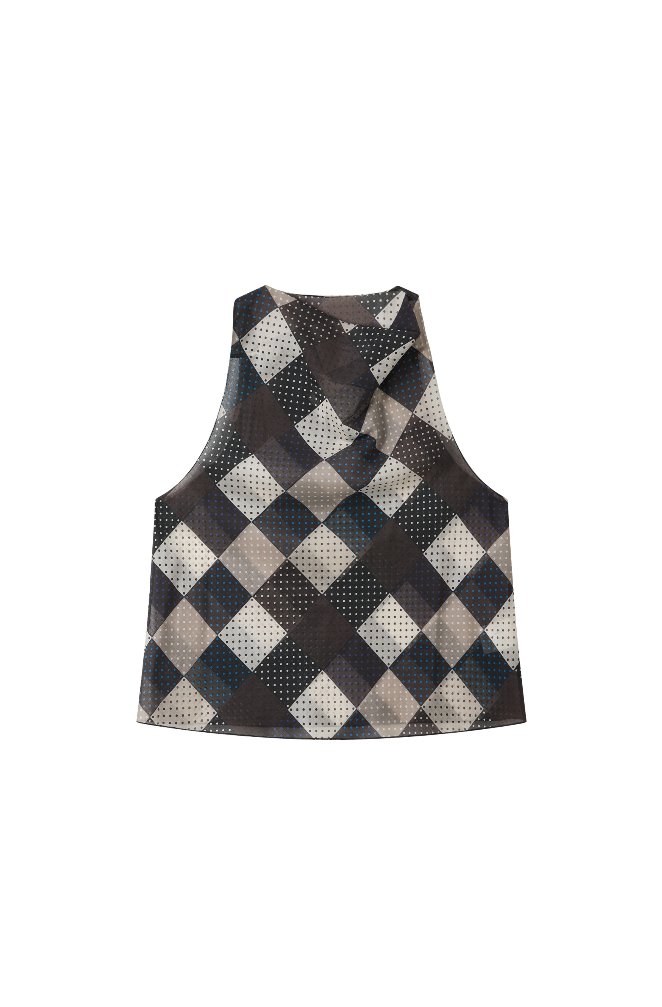 AIRY DOT CHECK TOP