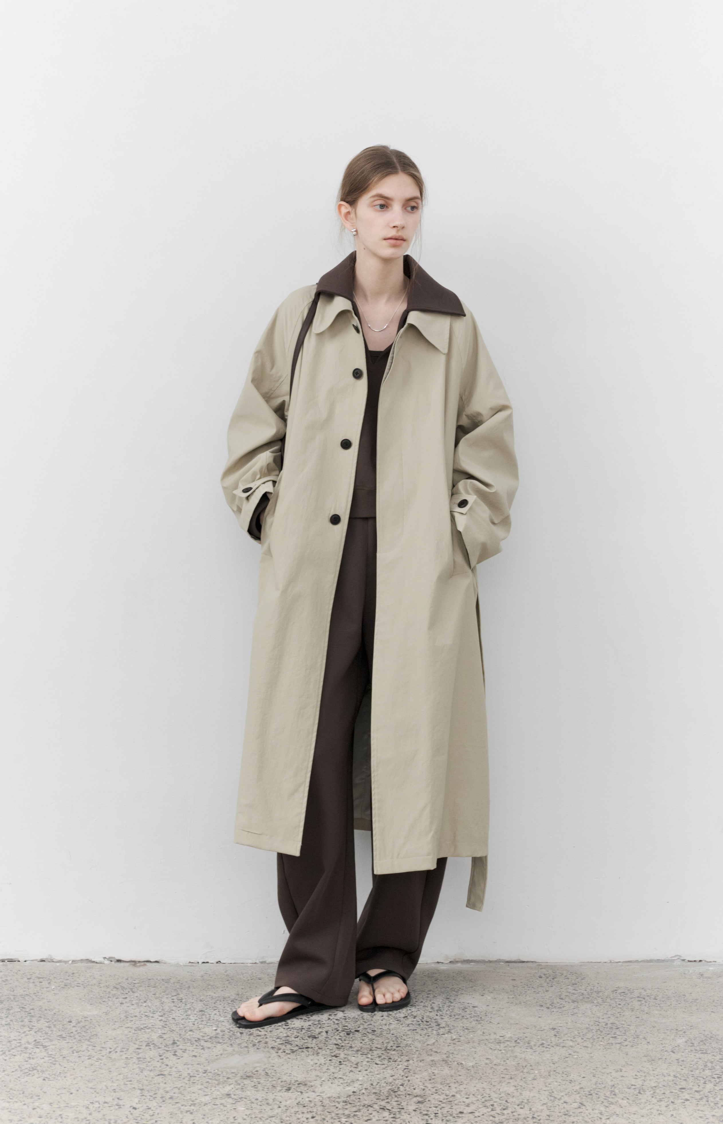 NATURAL CLASSICAL LONG TRENCH