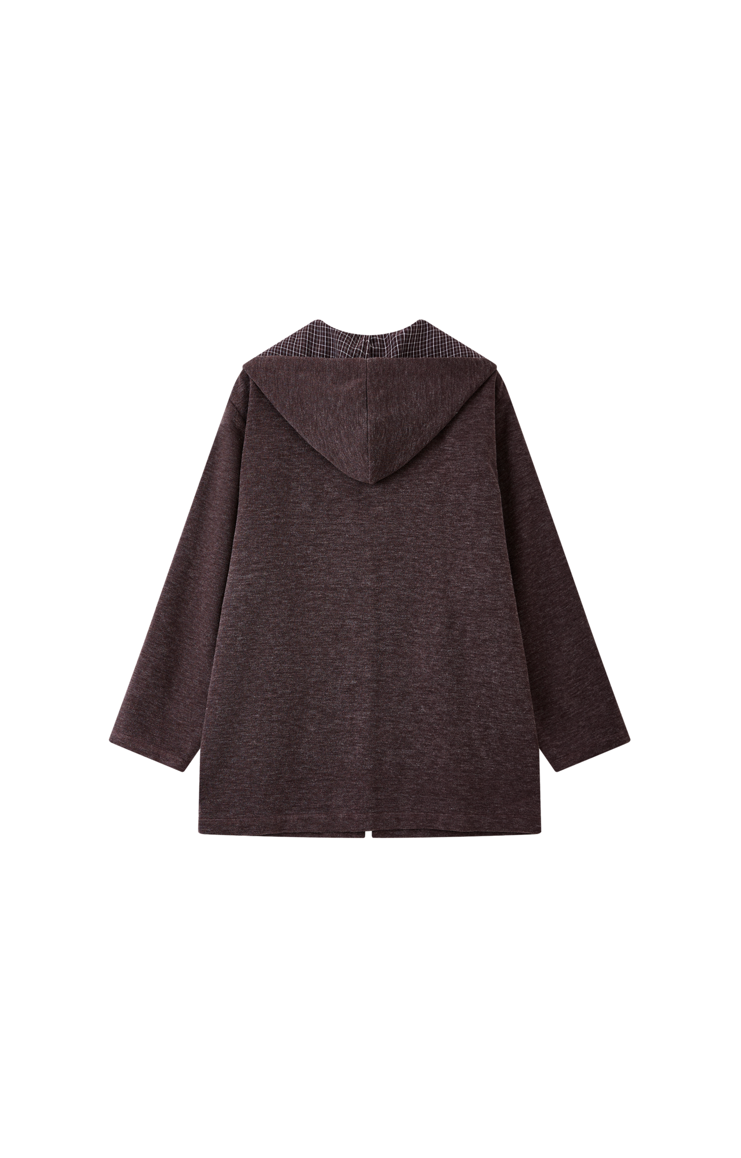 REVERSIBLE PLAID HOODED CARDIGAN / 리버시블 체크 푸드 카디건
