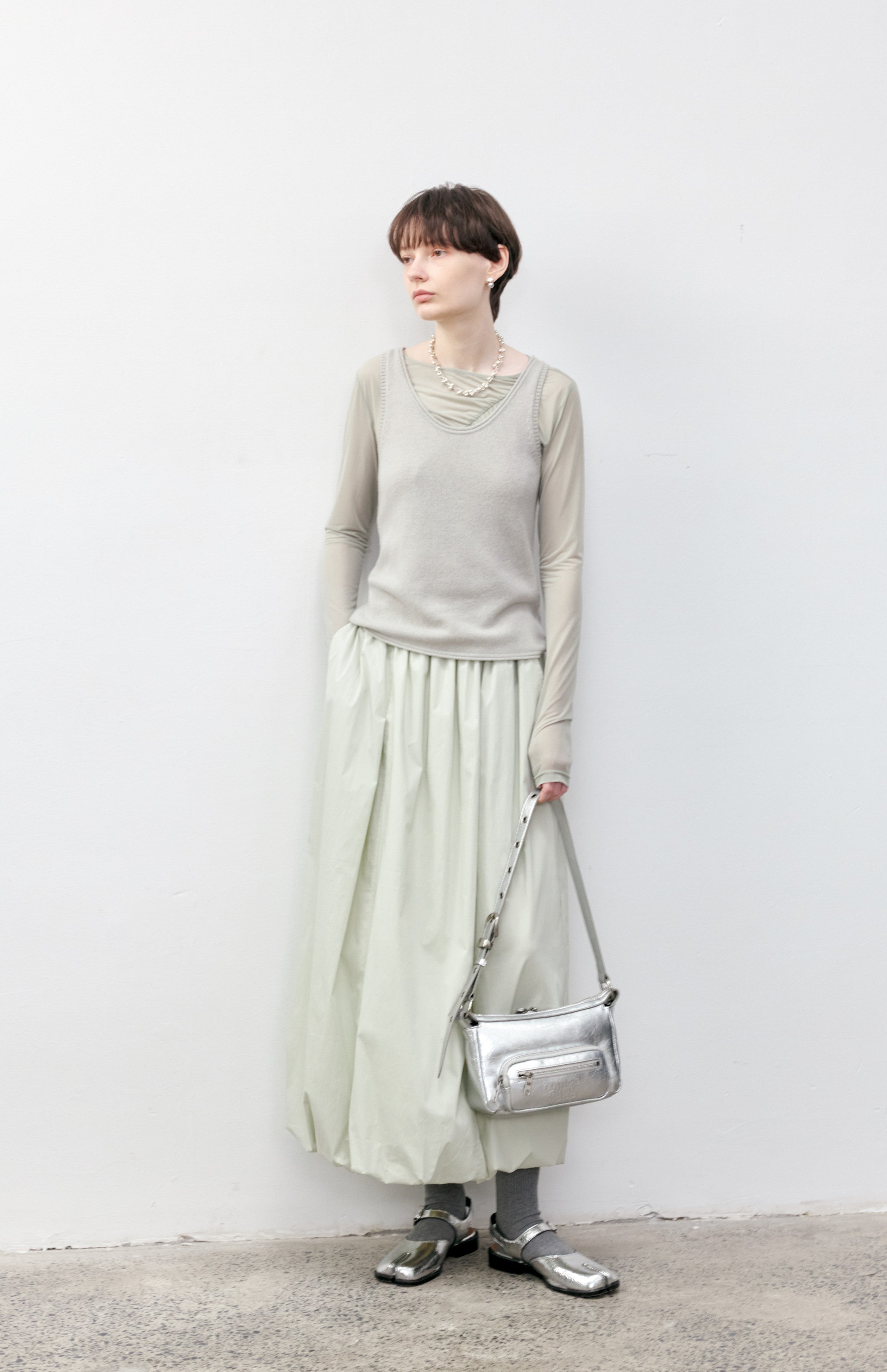 HEM BALLOON PLEAT SKIRT / ヘムバルーンプリーツスカート