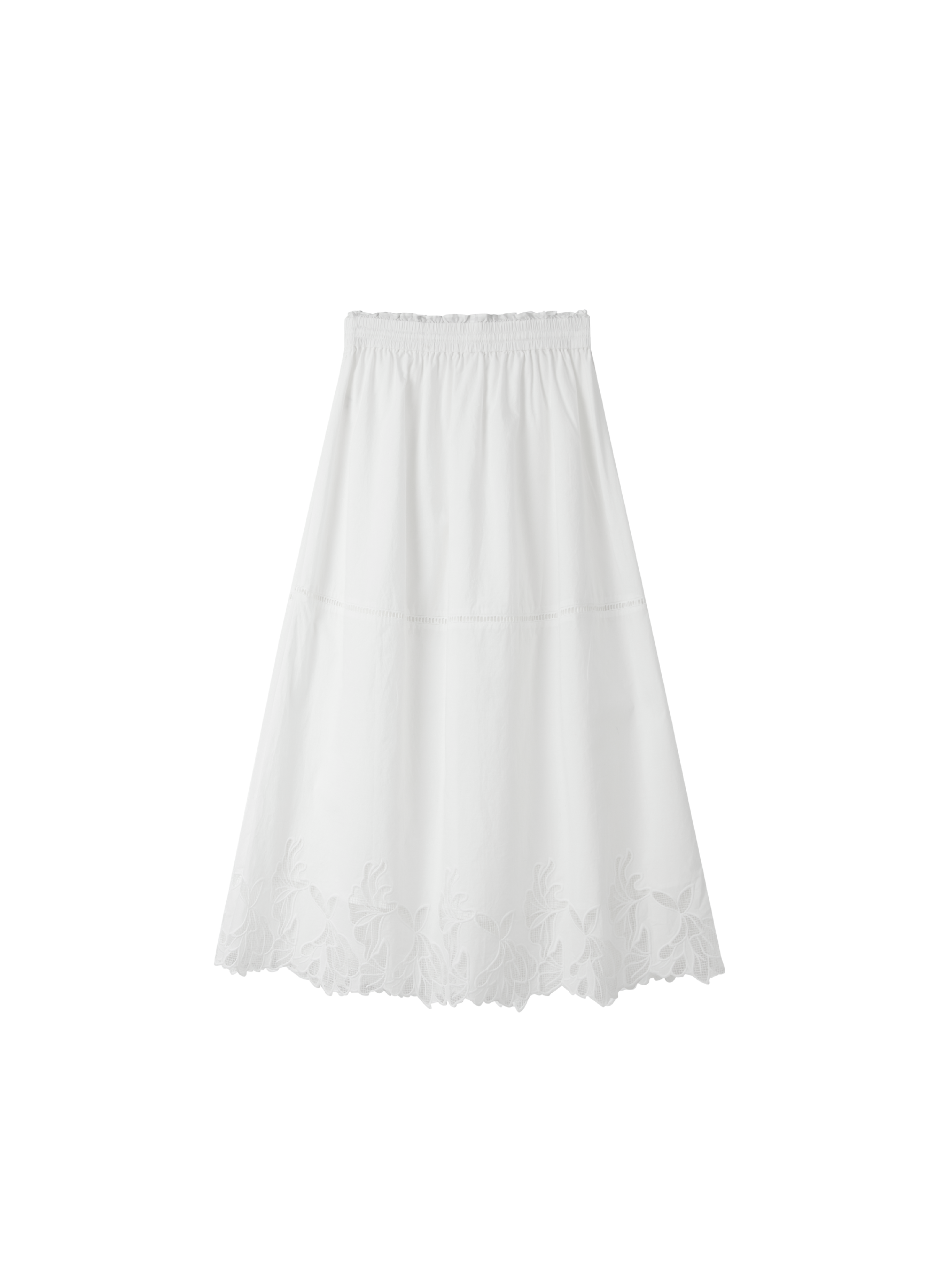FLOWER CROCHET COTTON SKIRT