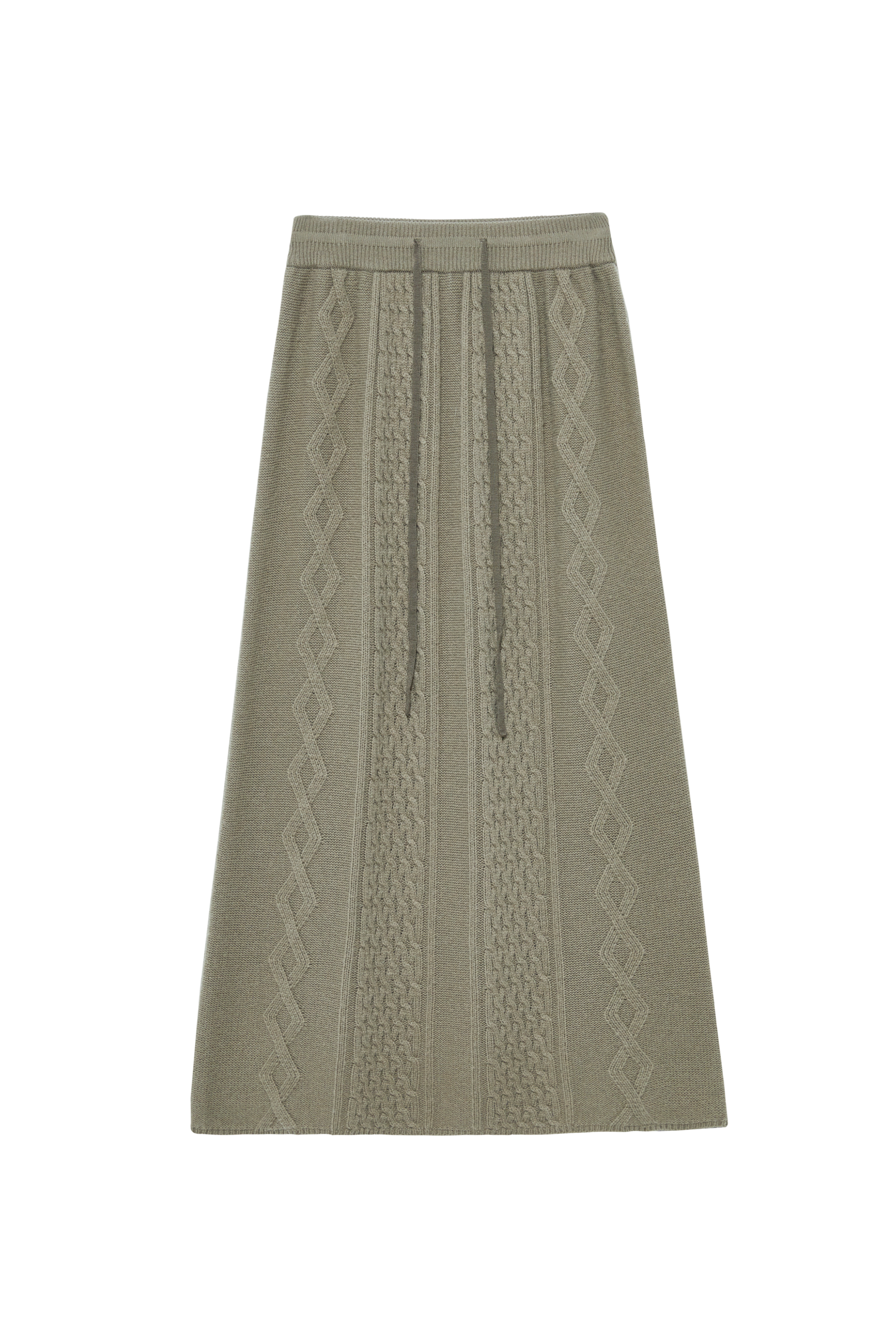 CABLE KNIT WOOL SKIRT