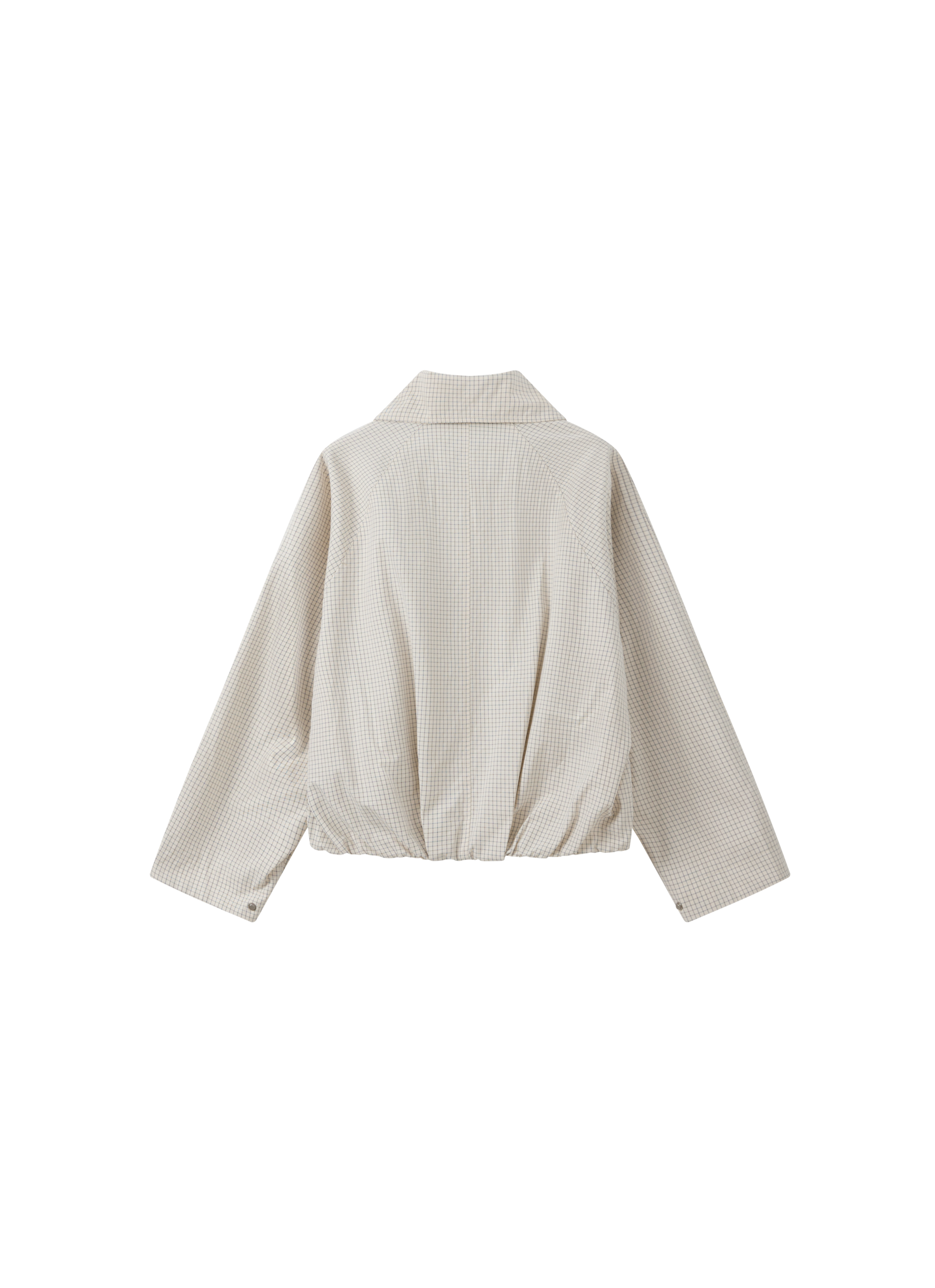 WRAP LAPEL PLAID TRENCH