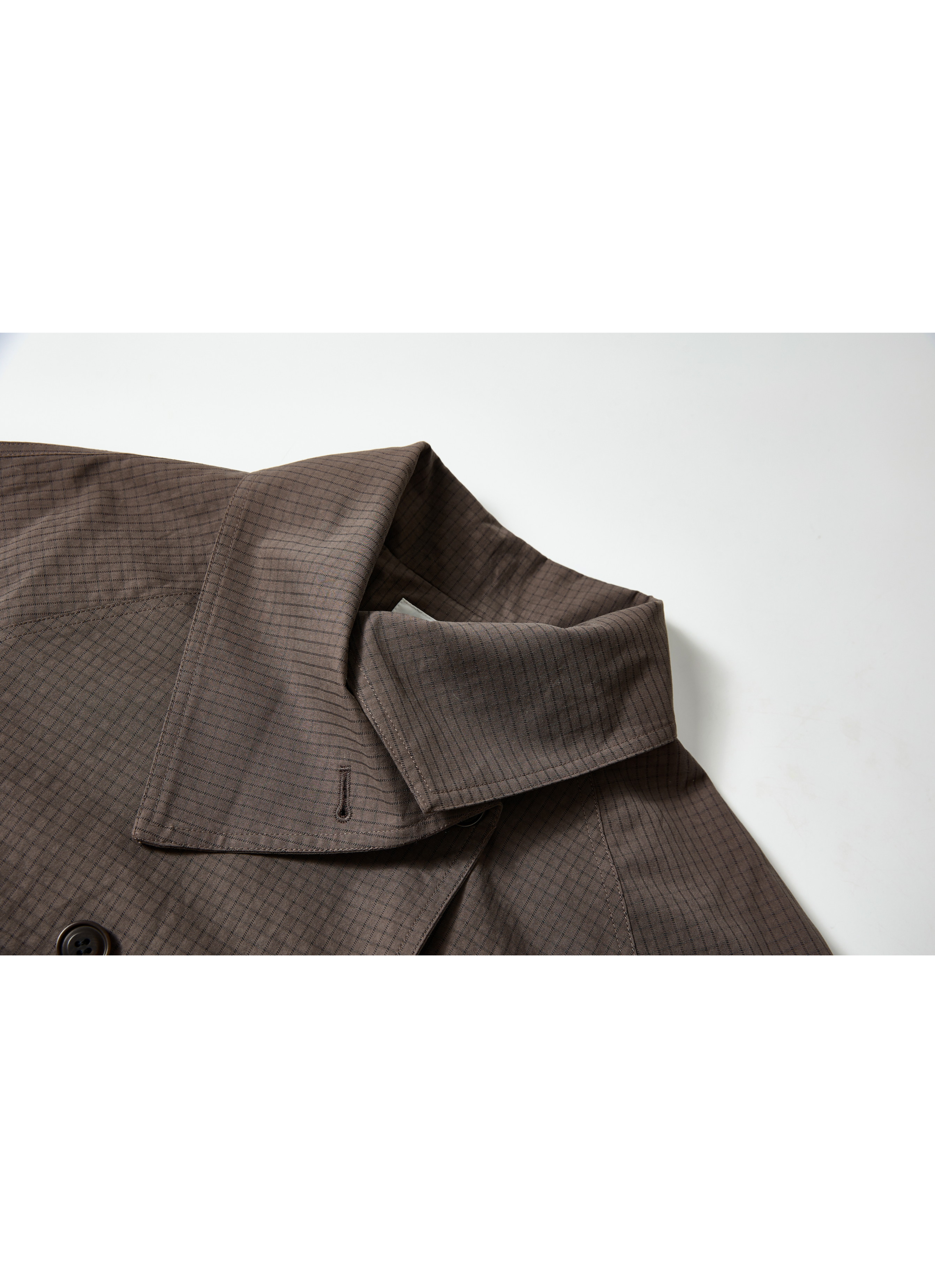 WRAP LAPEL SHORT TRENCH