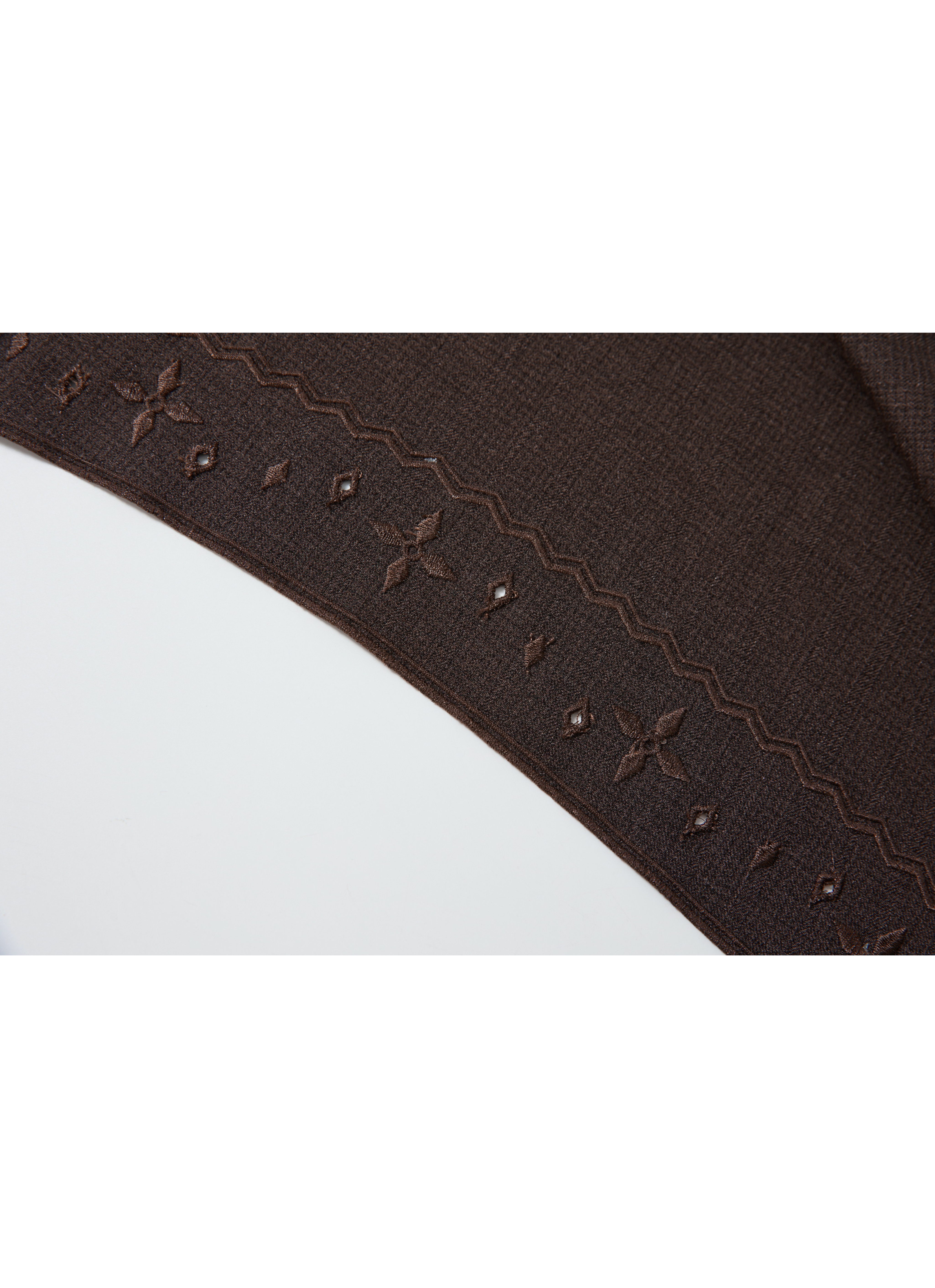 EMBROIDERY HEM MIDI TRENCH