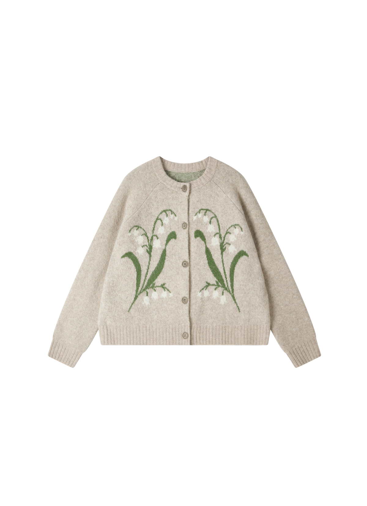 LILY PATTERN WARM CARDIGAN