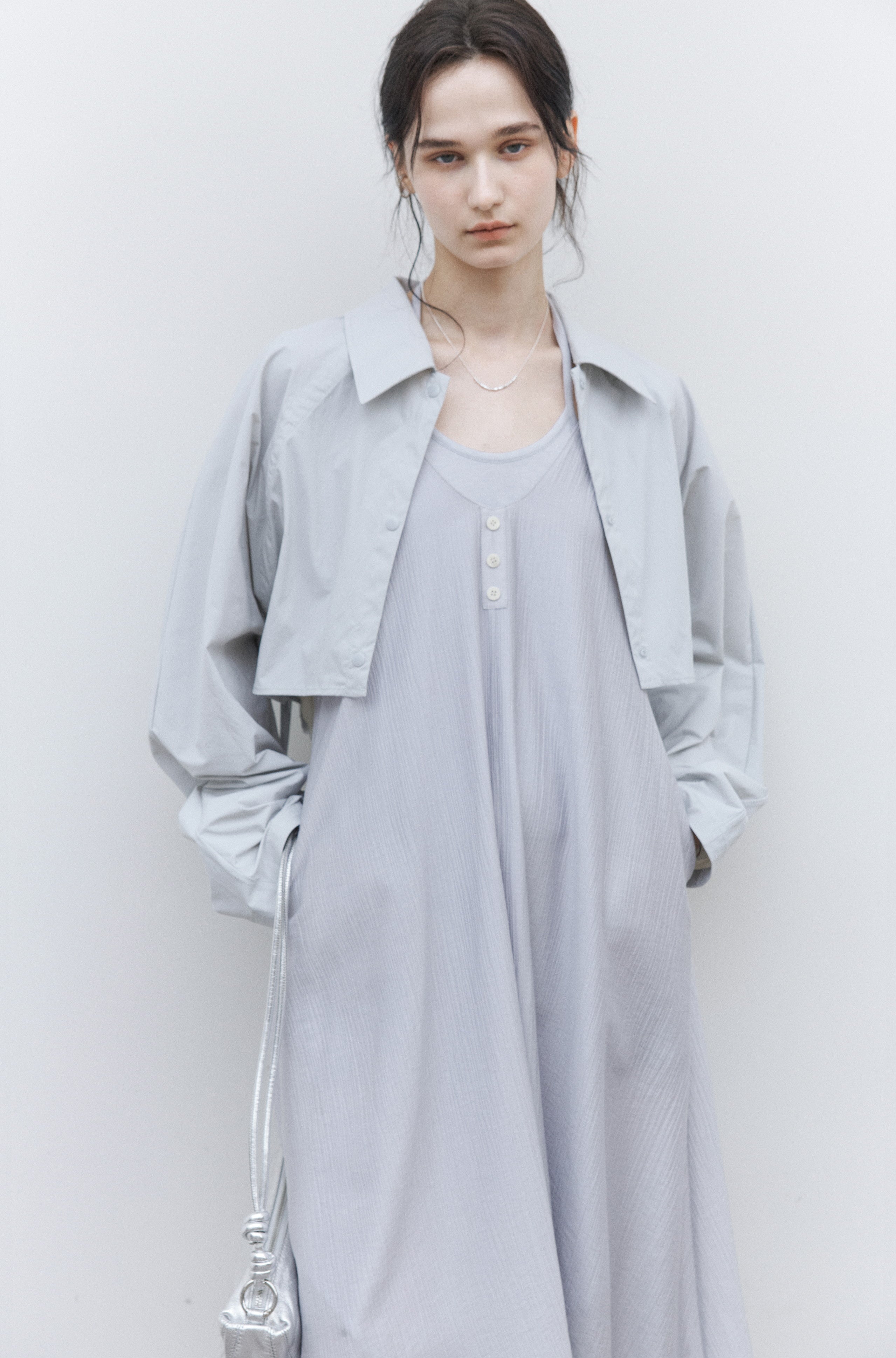 UV CUT BACK DRAWSTRING SHIRT/UV 컷 백 드로우 스트링 셔츠