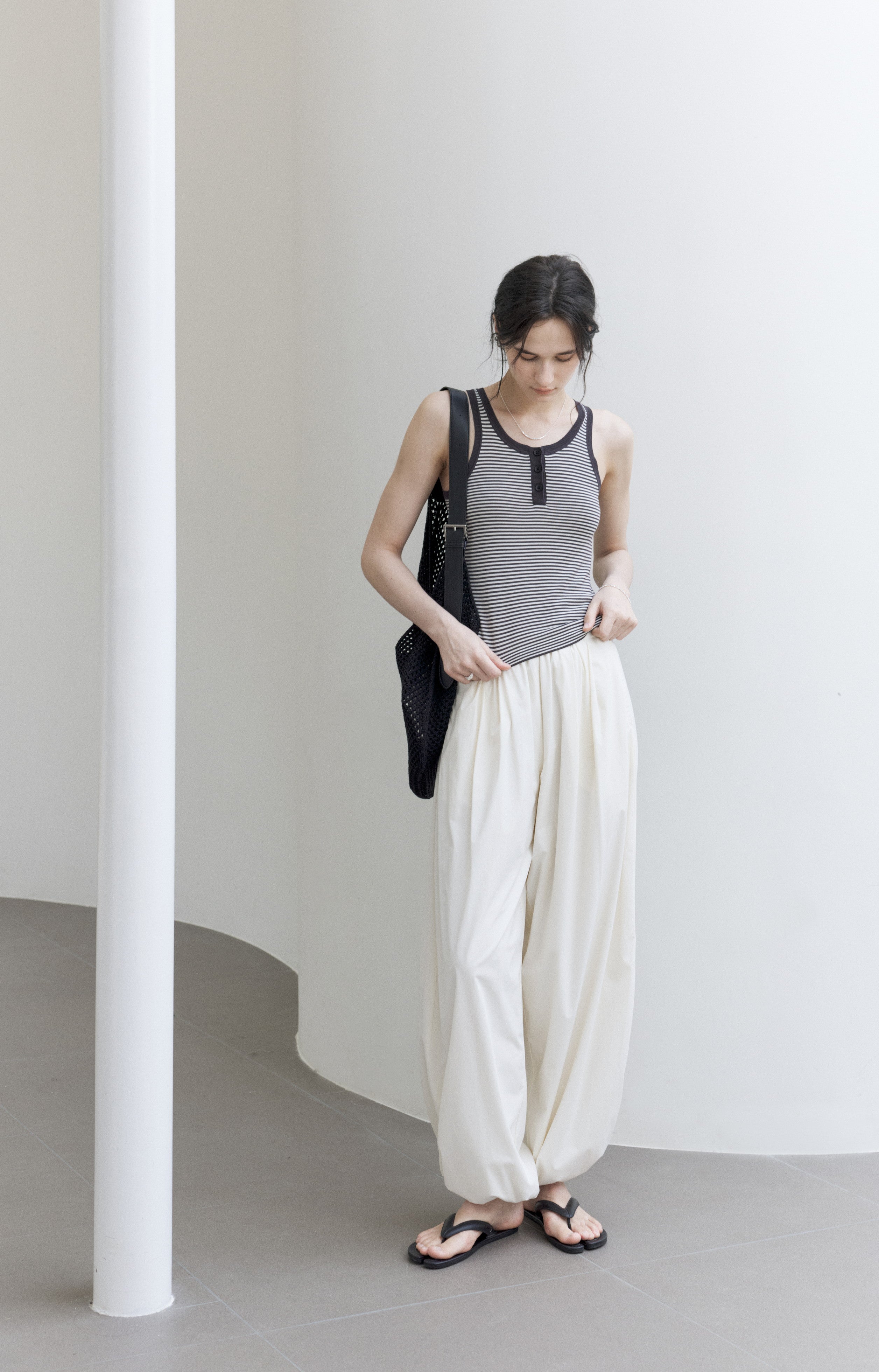UV CUT SMOOTH SAROUEL PANTS/UV 컷 부드러운 사루엘 팬츠