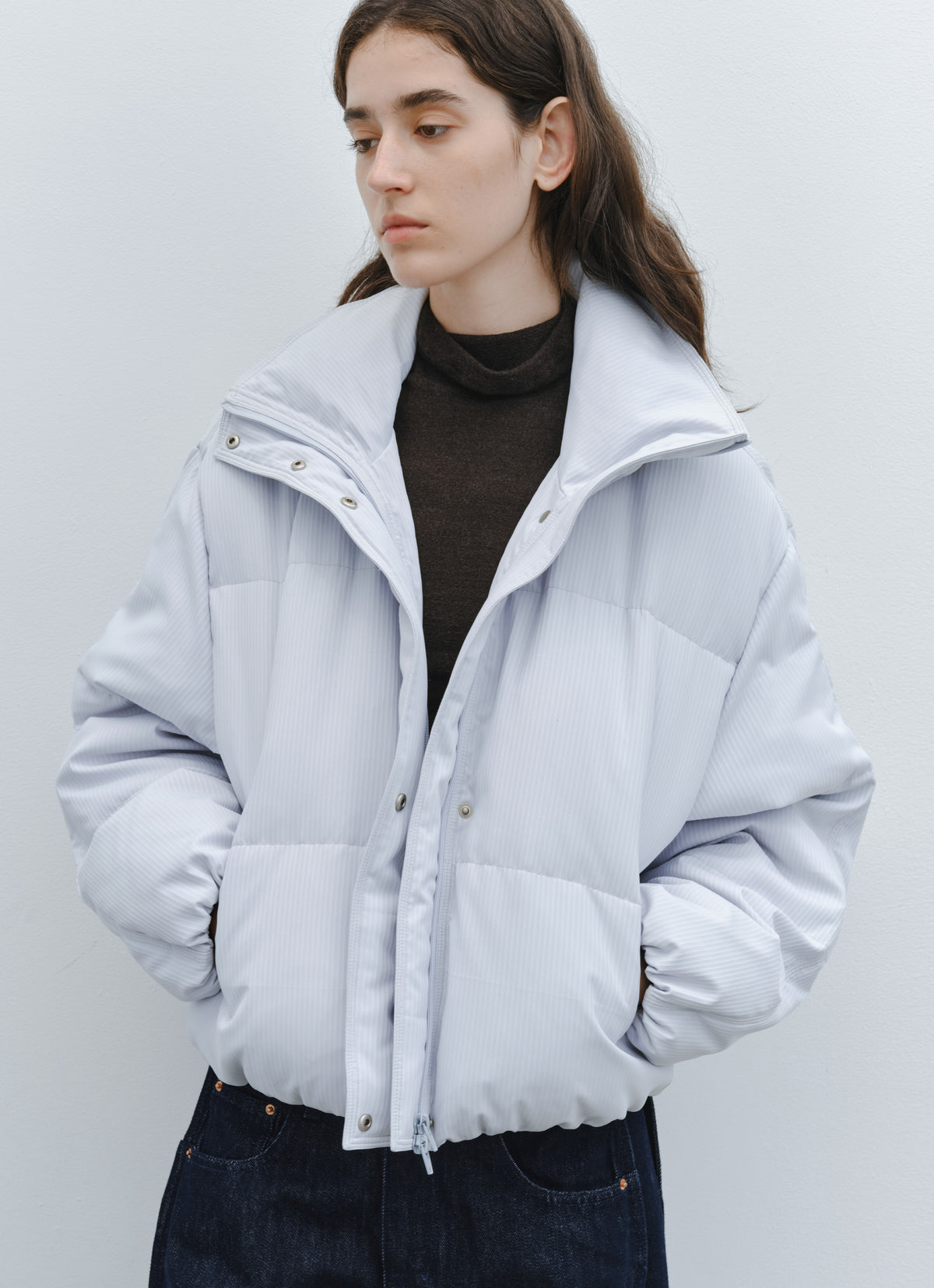 STAND COLLAR SHORT DOWN