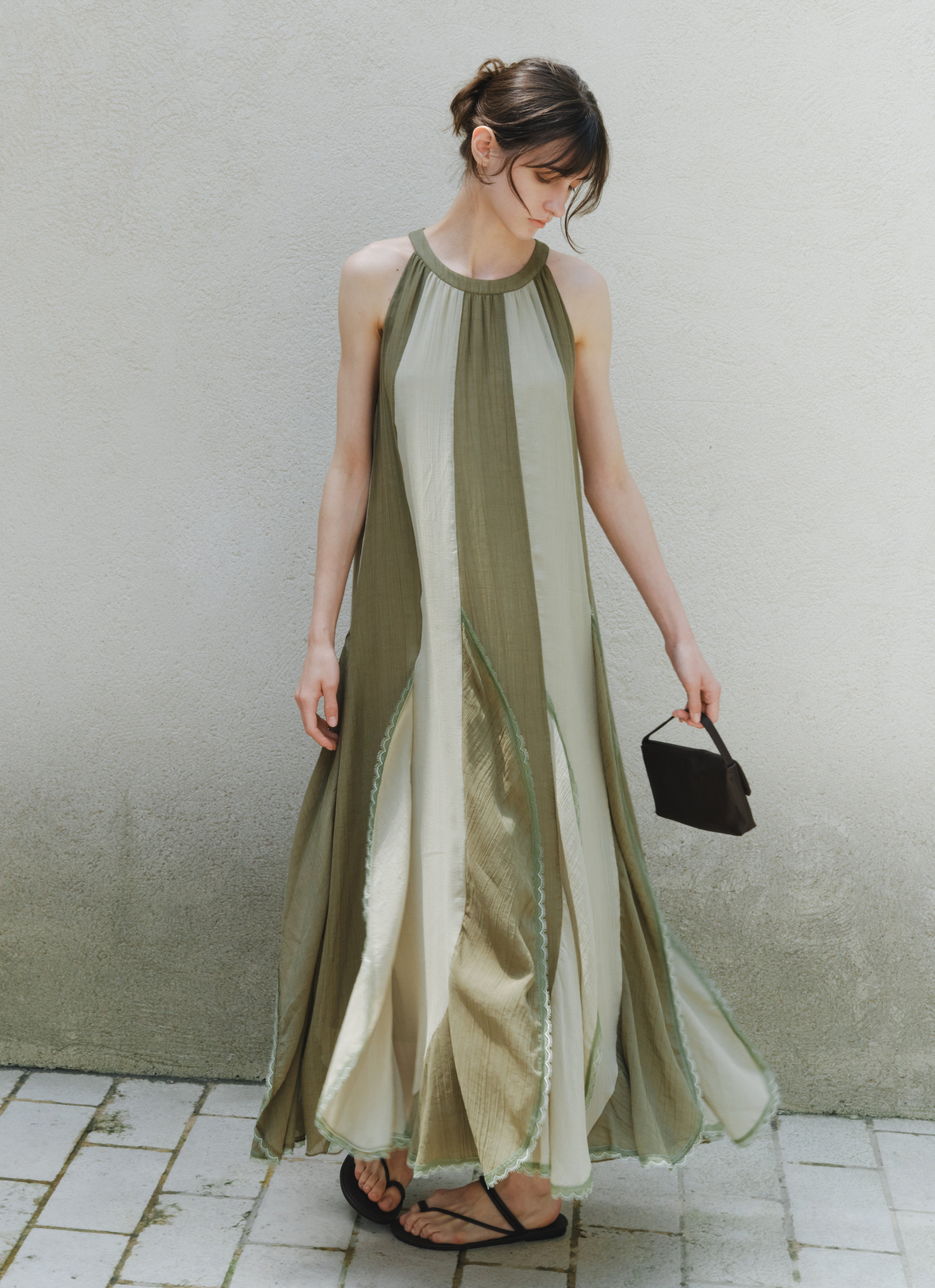 TIERED LACE COLOR DRESS / ティアードレースカラーワンピース