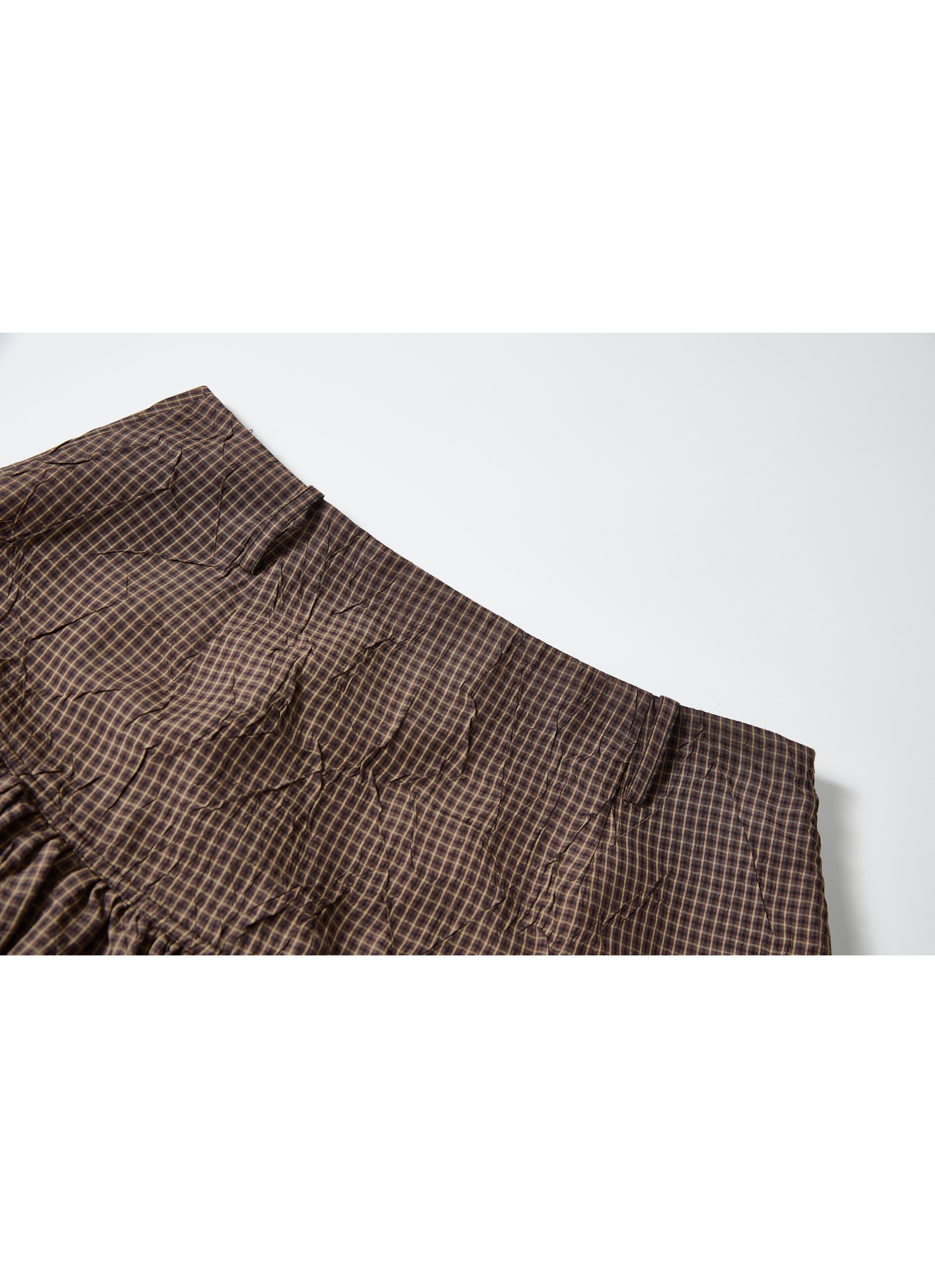 GRID CHECK BALLOON SKIRT