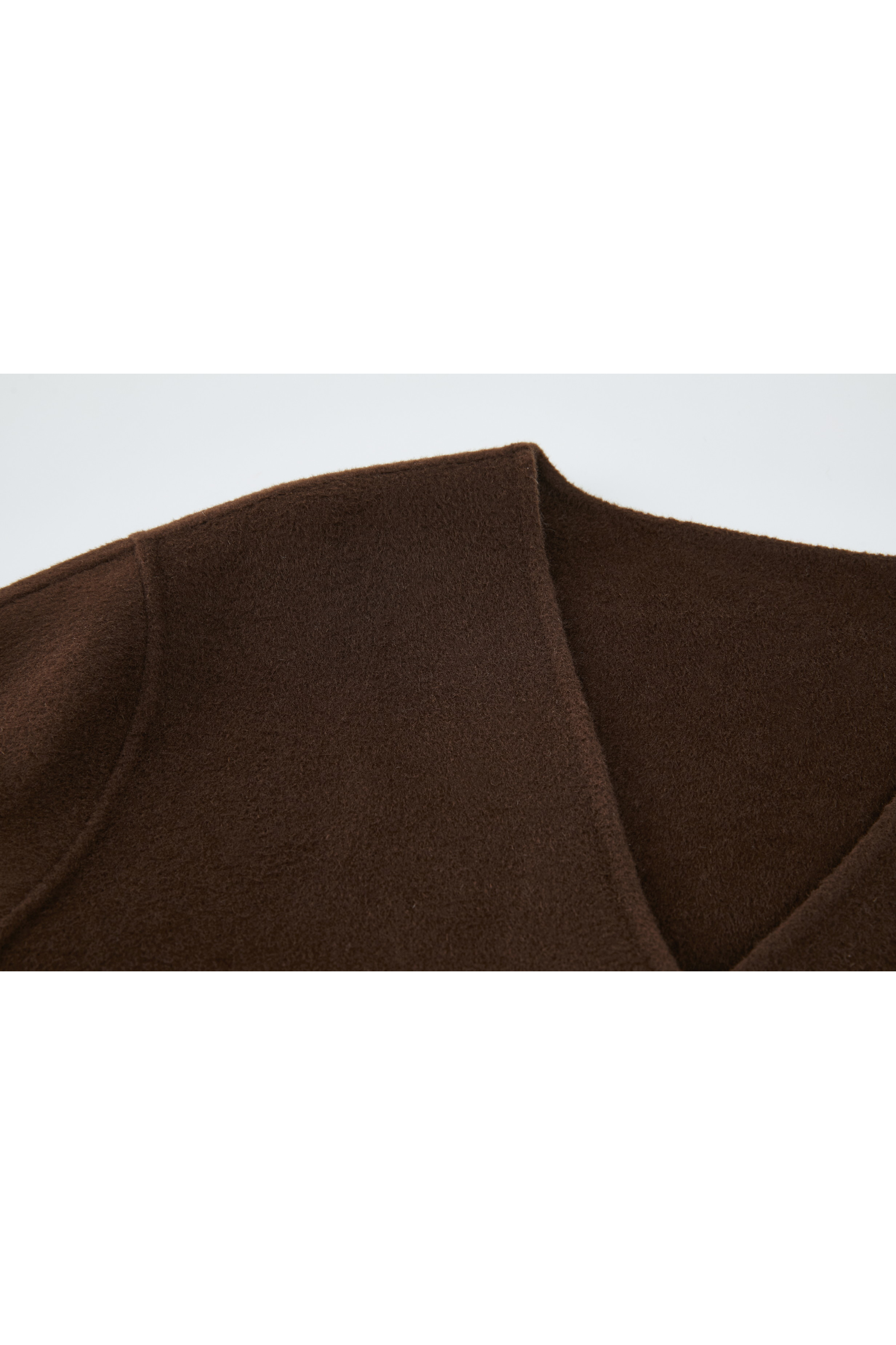 LAYERED PLACKET WOOL COAT