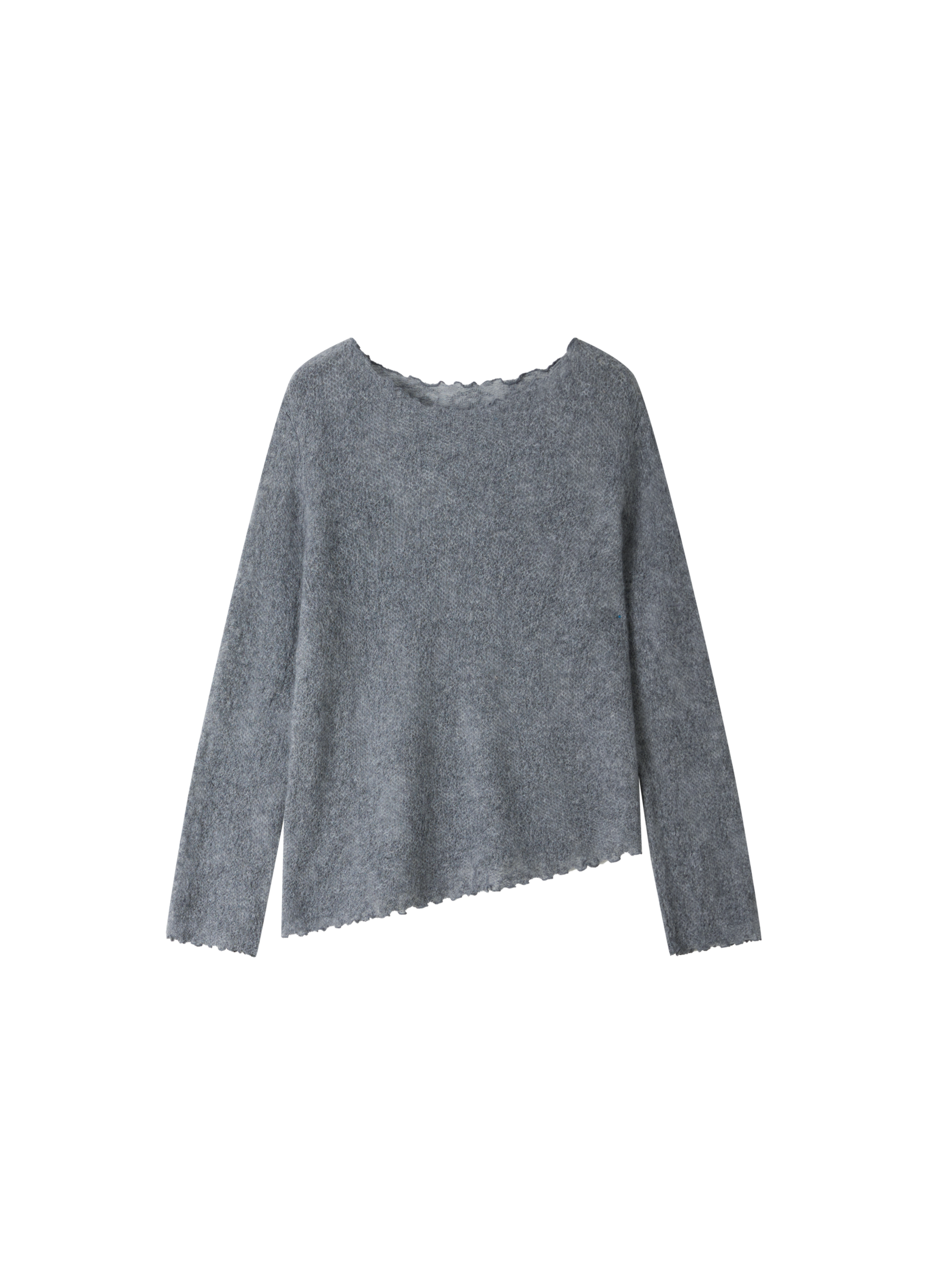 SHEER JACQUARD WOOL SWEATER