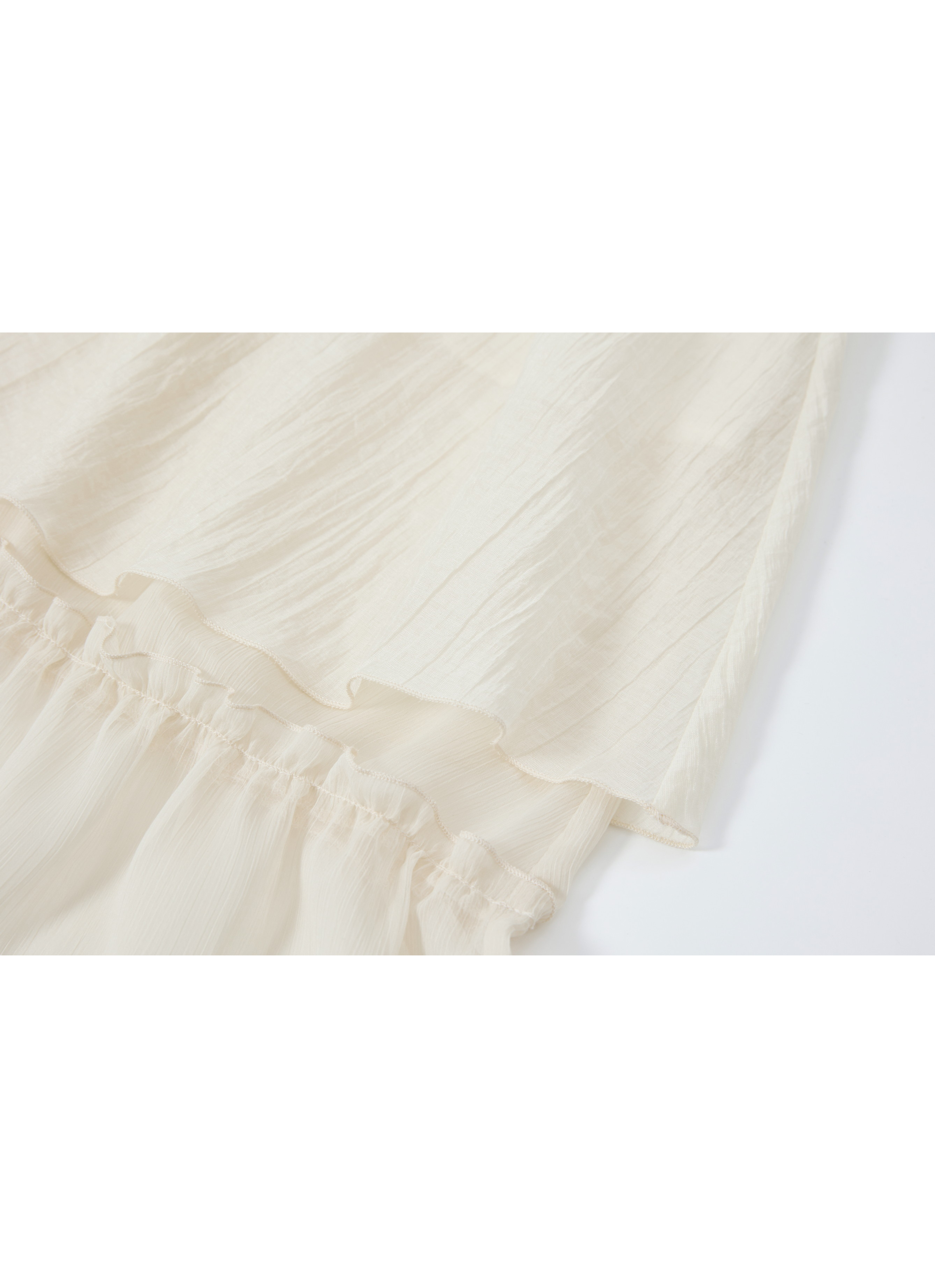 SHEER FRILL TIERED SKIRT