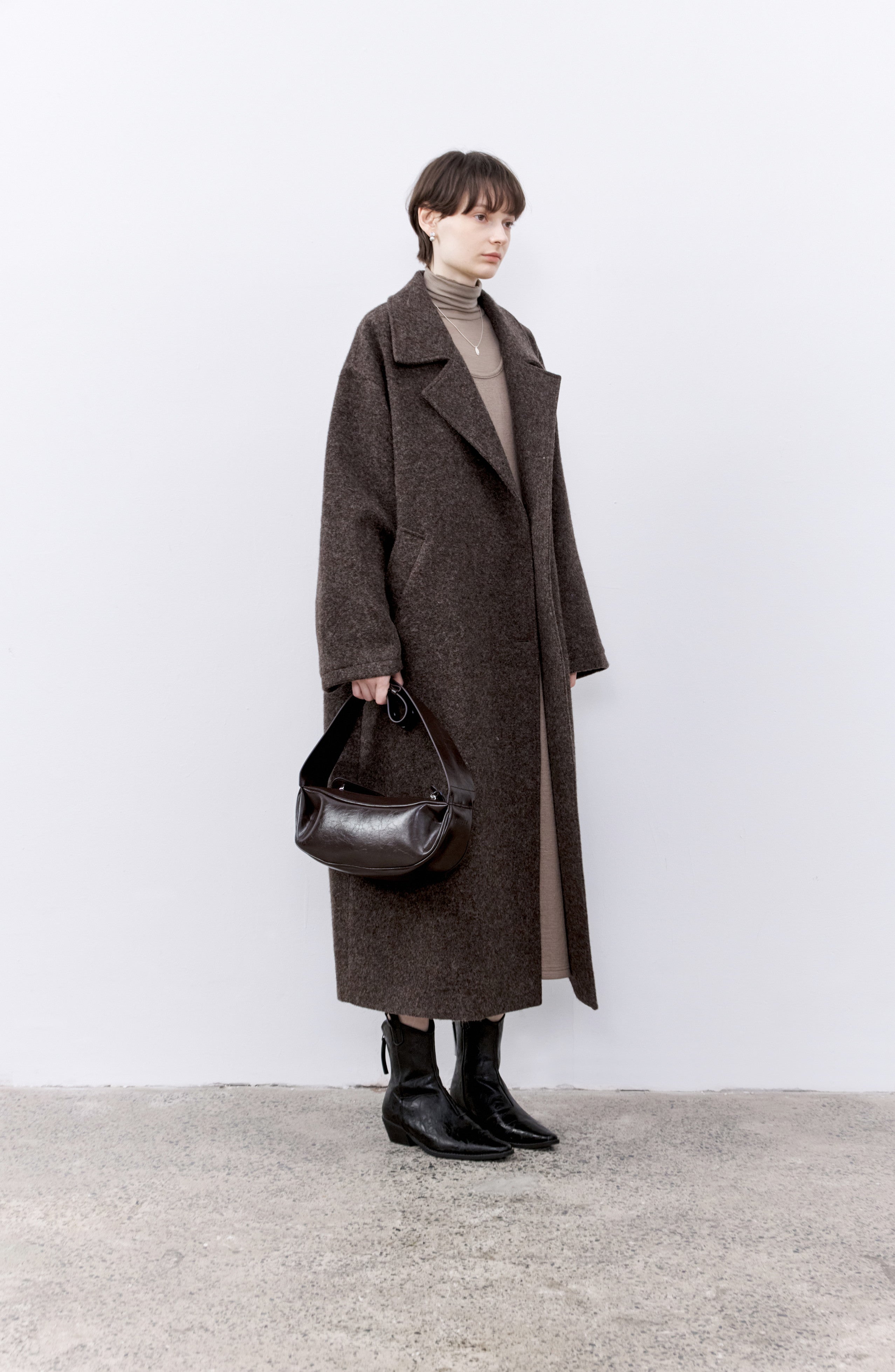 DUSTY LAPEL WOOL COAT