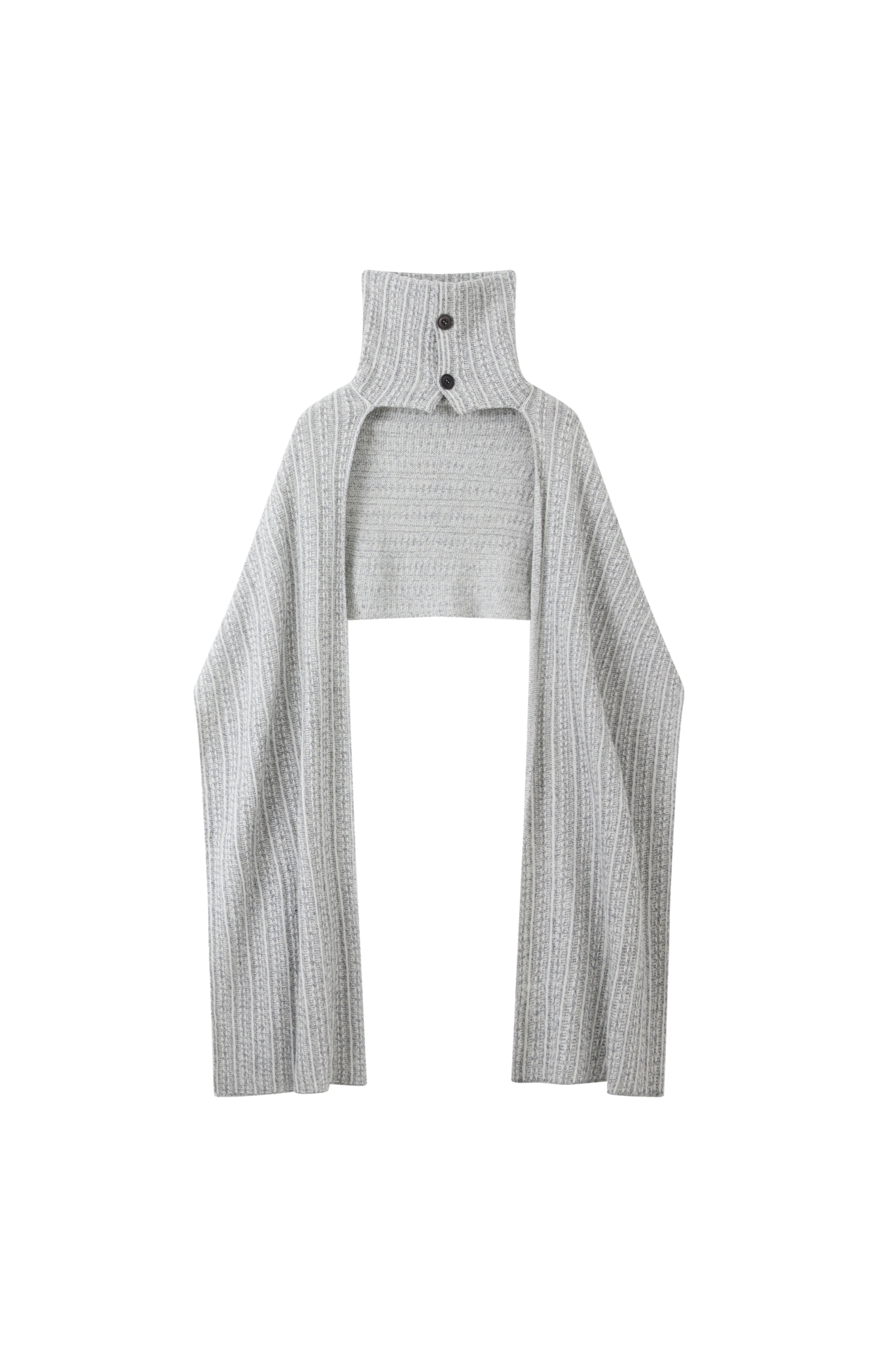 ASYMMETRIC TURTLE KNIT SCARF