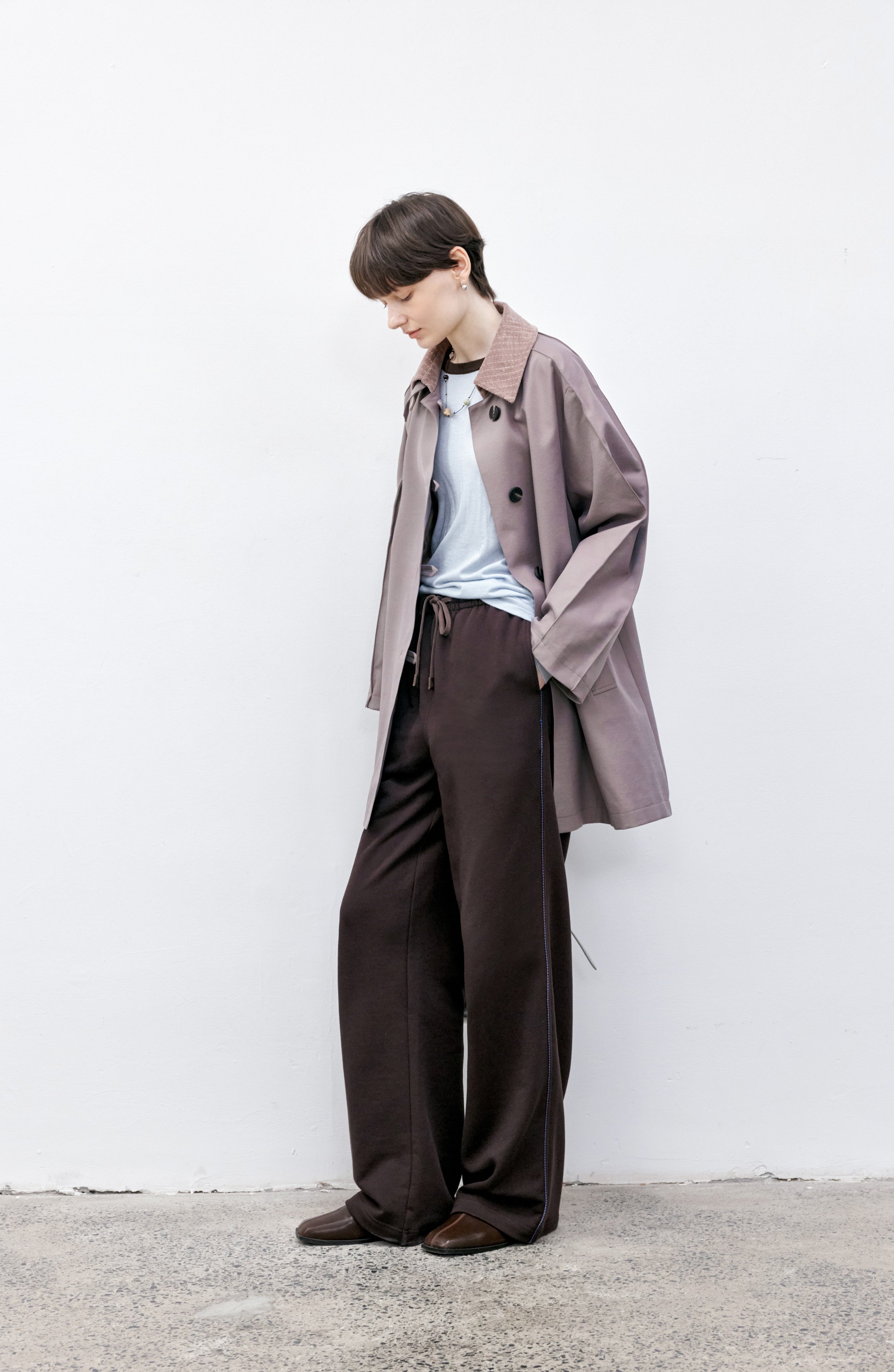 CORDUROY LAPEL MIDDLE JACKET