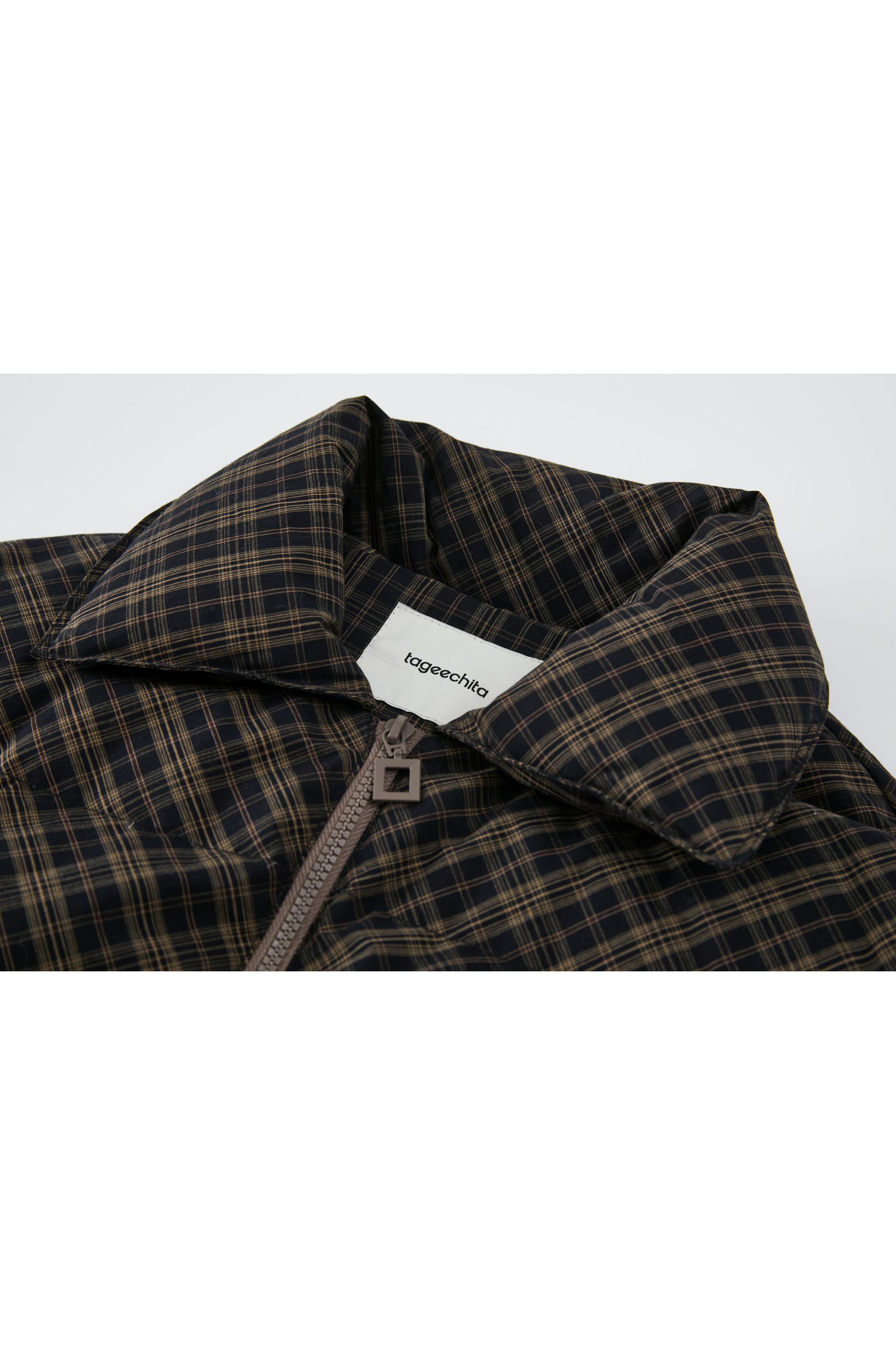 DARK PLAID LAPEL DOWN / ダークチェックラペルダウン