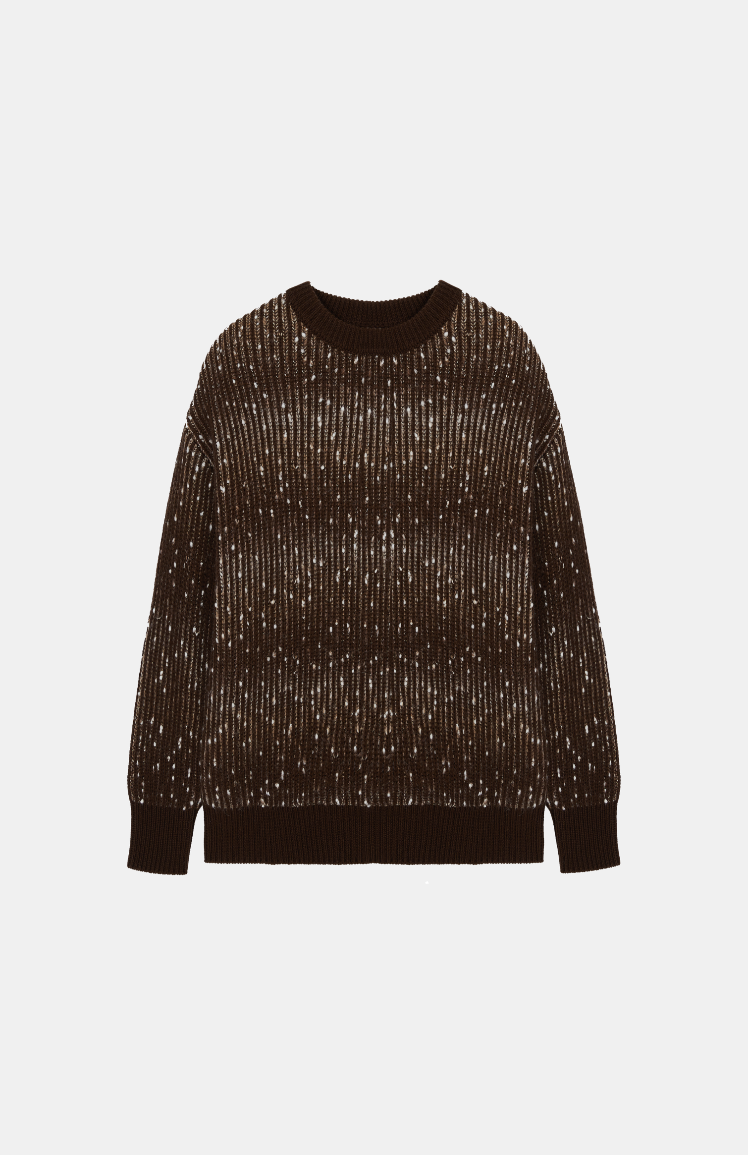 SNOW DOT BROWN SWEATER