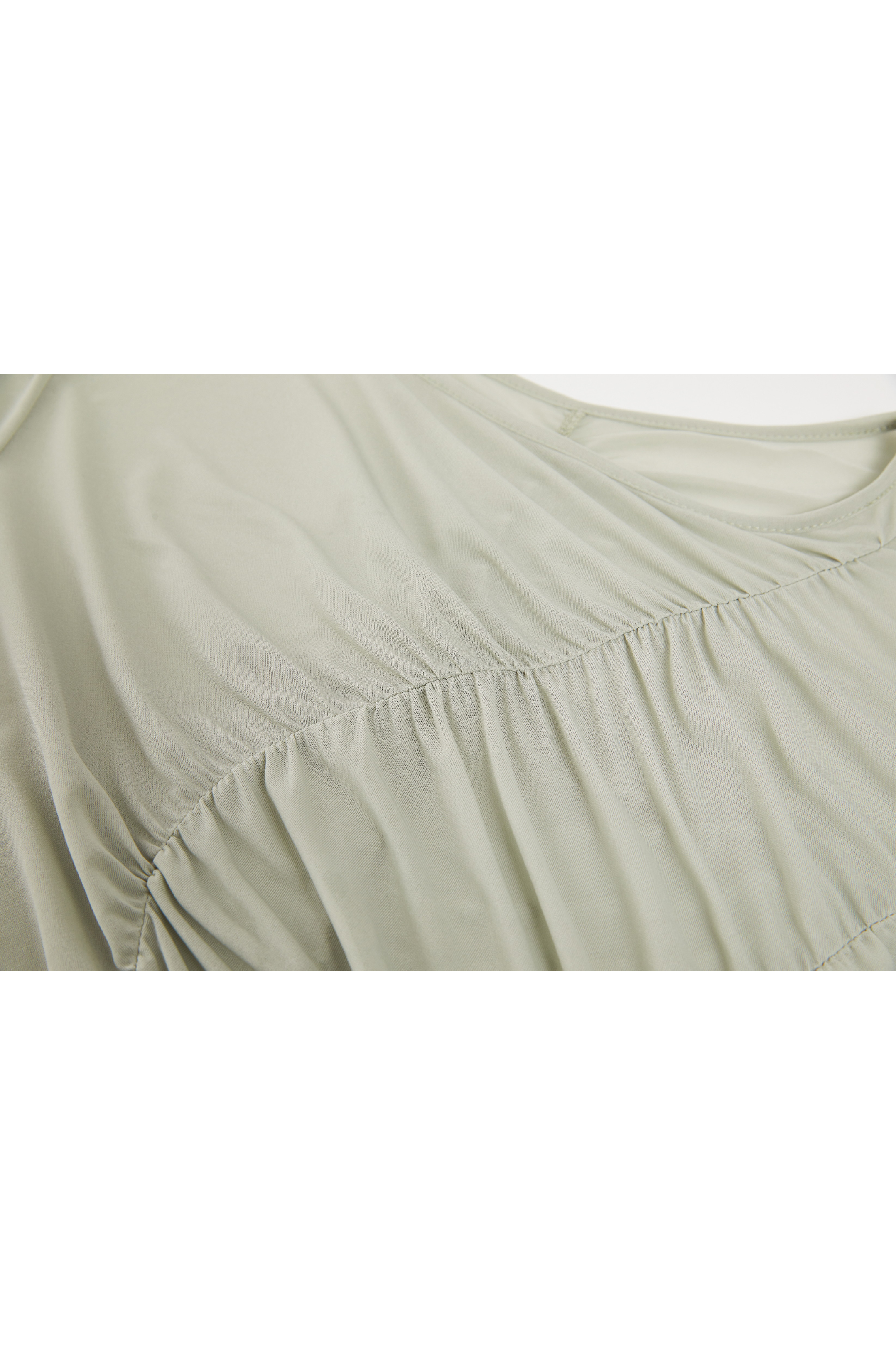 SHIRRING SHEER TULLE TOP / シャーリングシアーチュールトップ