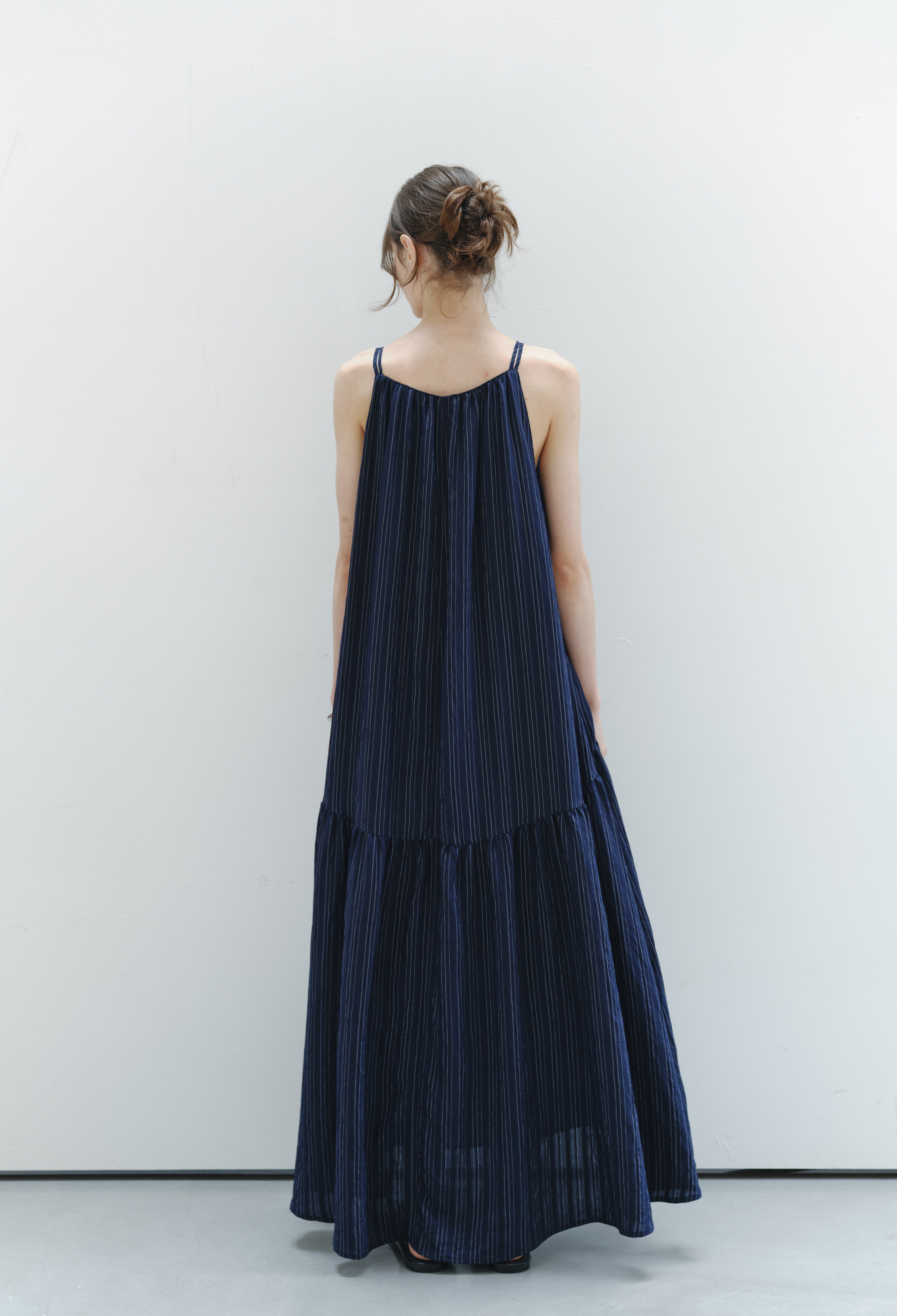NAVY BLUE STRIPE DRESS / ネイビーブルーストライプワンピース