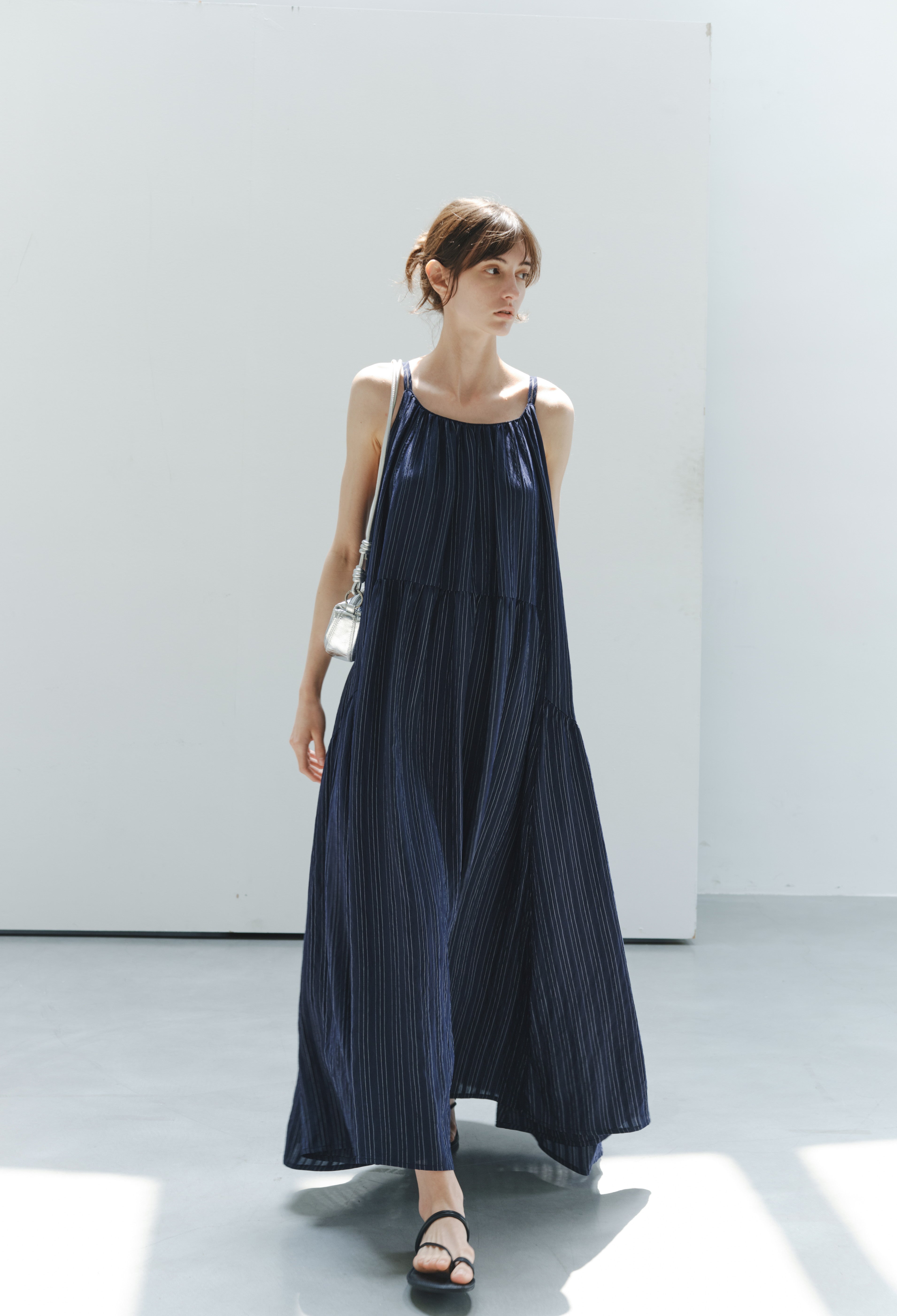 NAVY BLUE STRIPE DRESS