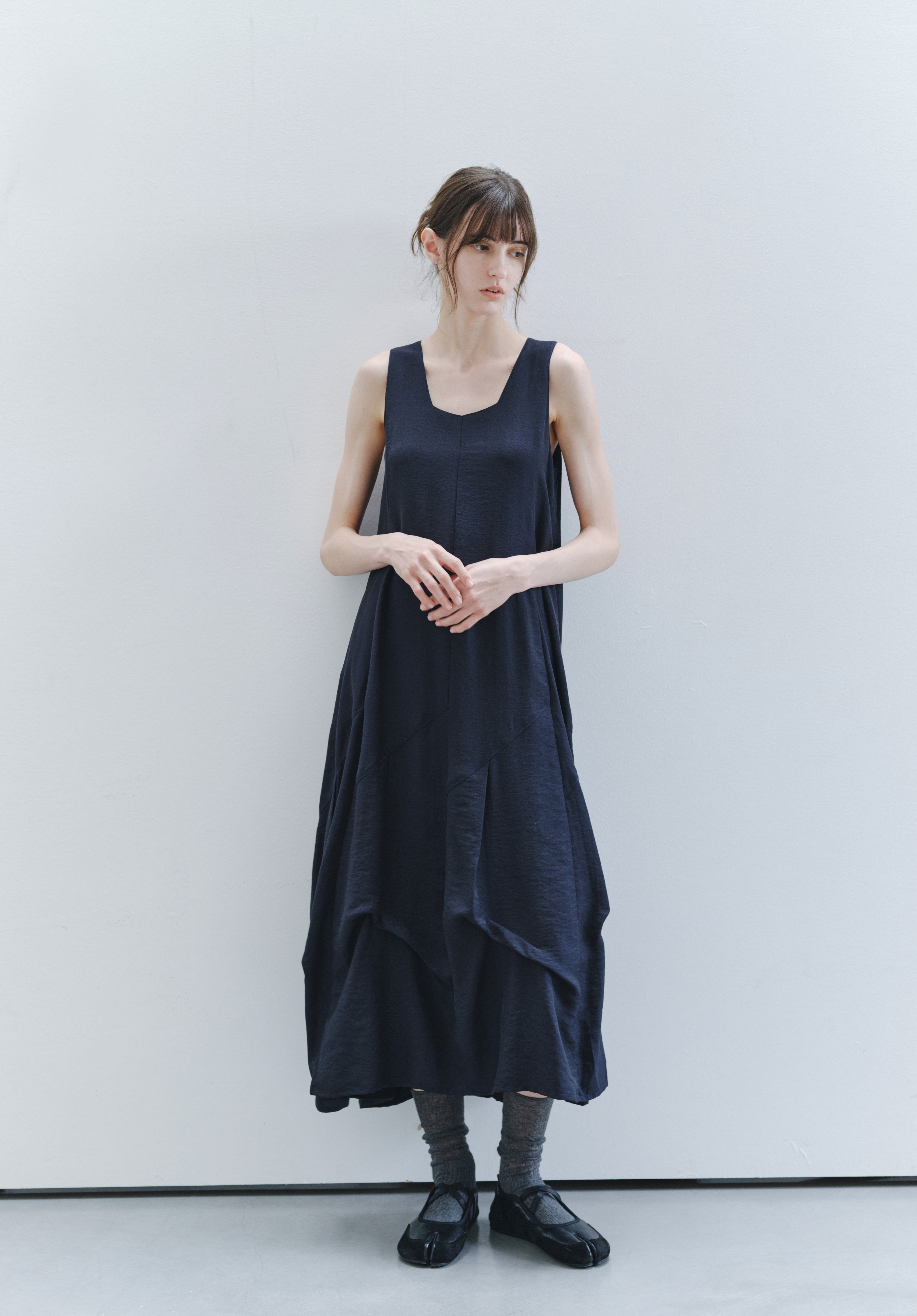 RANDOM TUCK PUFF DRESS / 랜덤 턱 퍼프 원피스