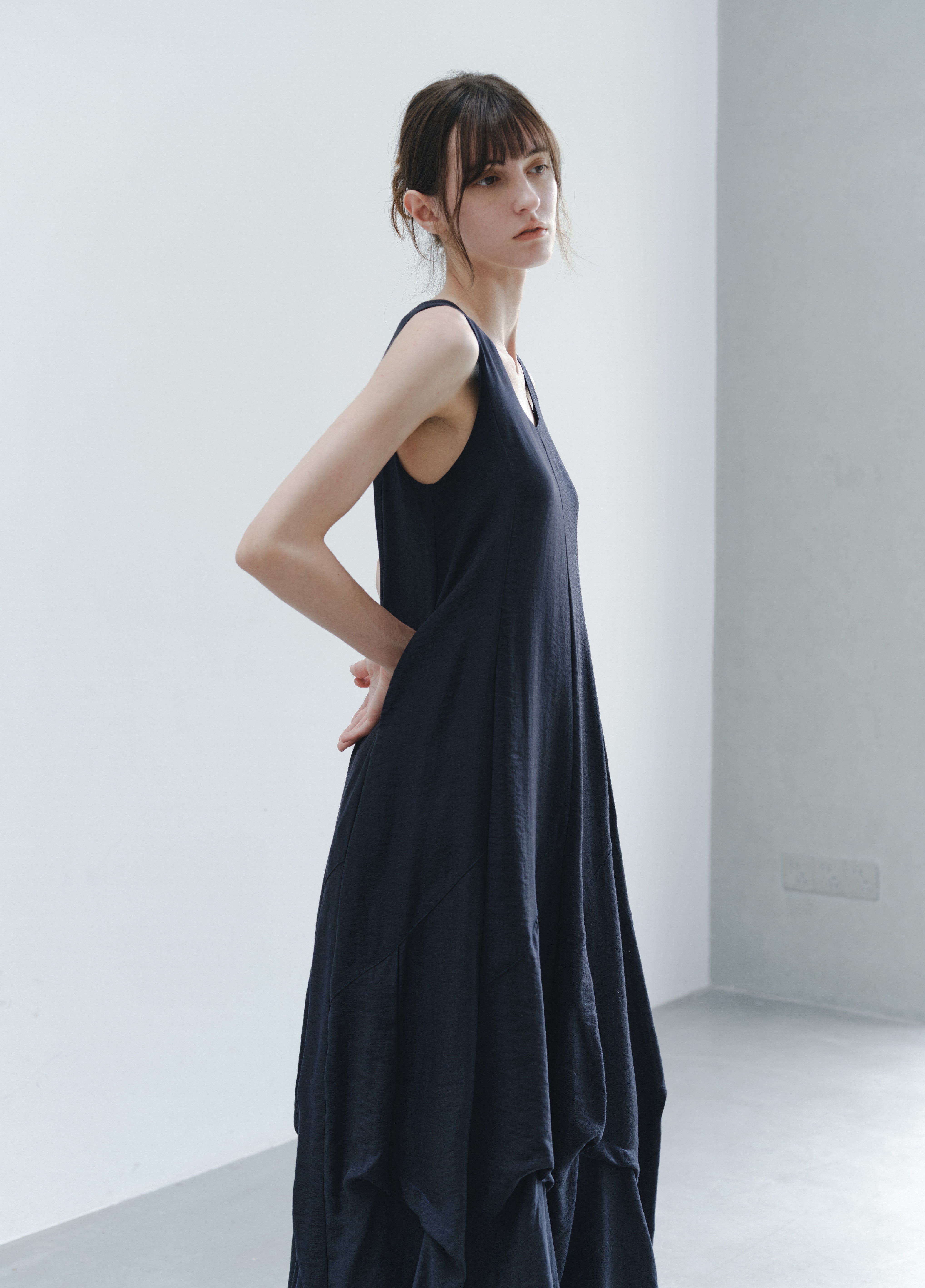 RANDOM TUCK PUFF DRESS / 랜덤 턱 퍼프 원피스