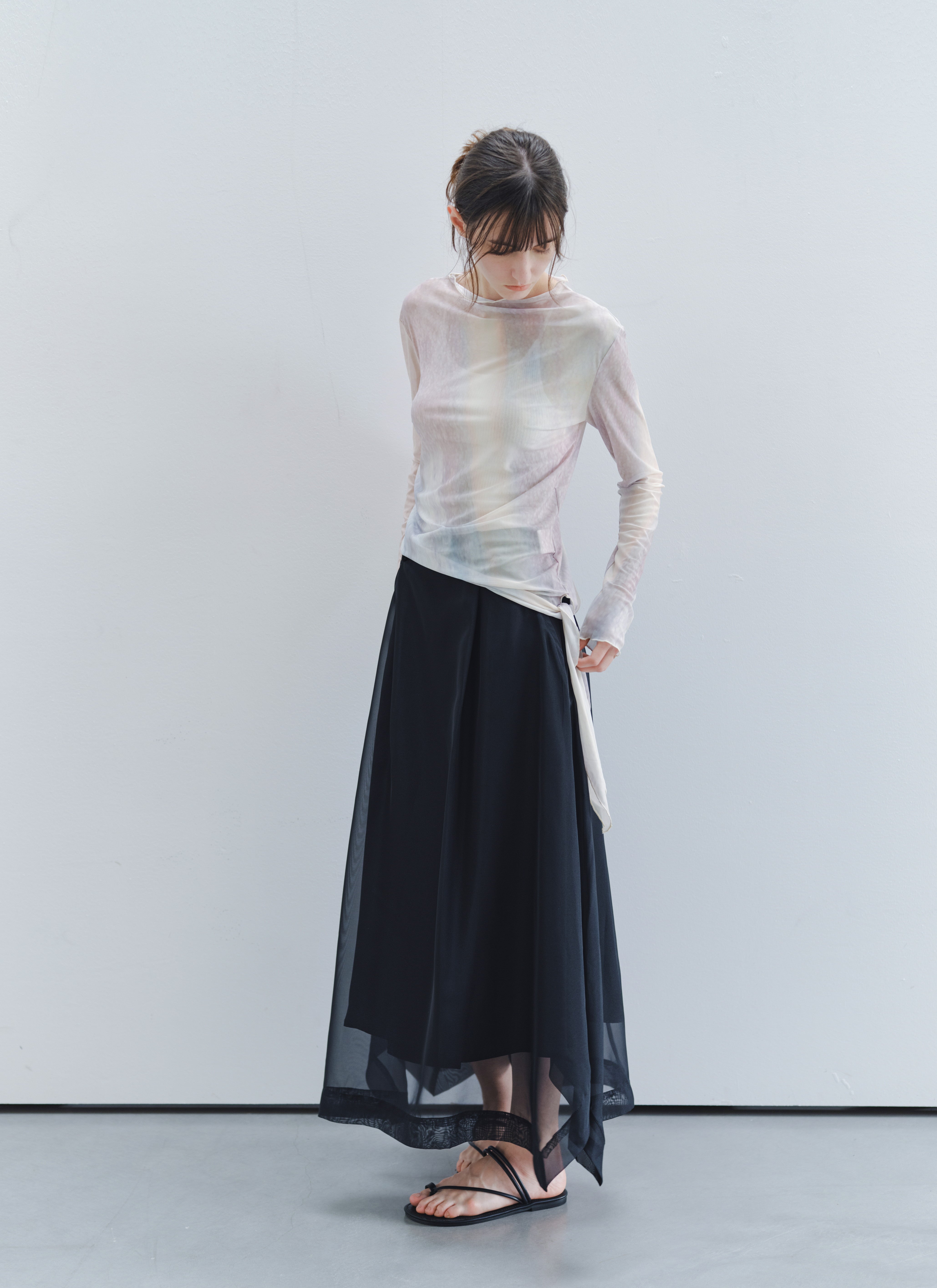 GLOW TIE SHEER TOP