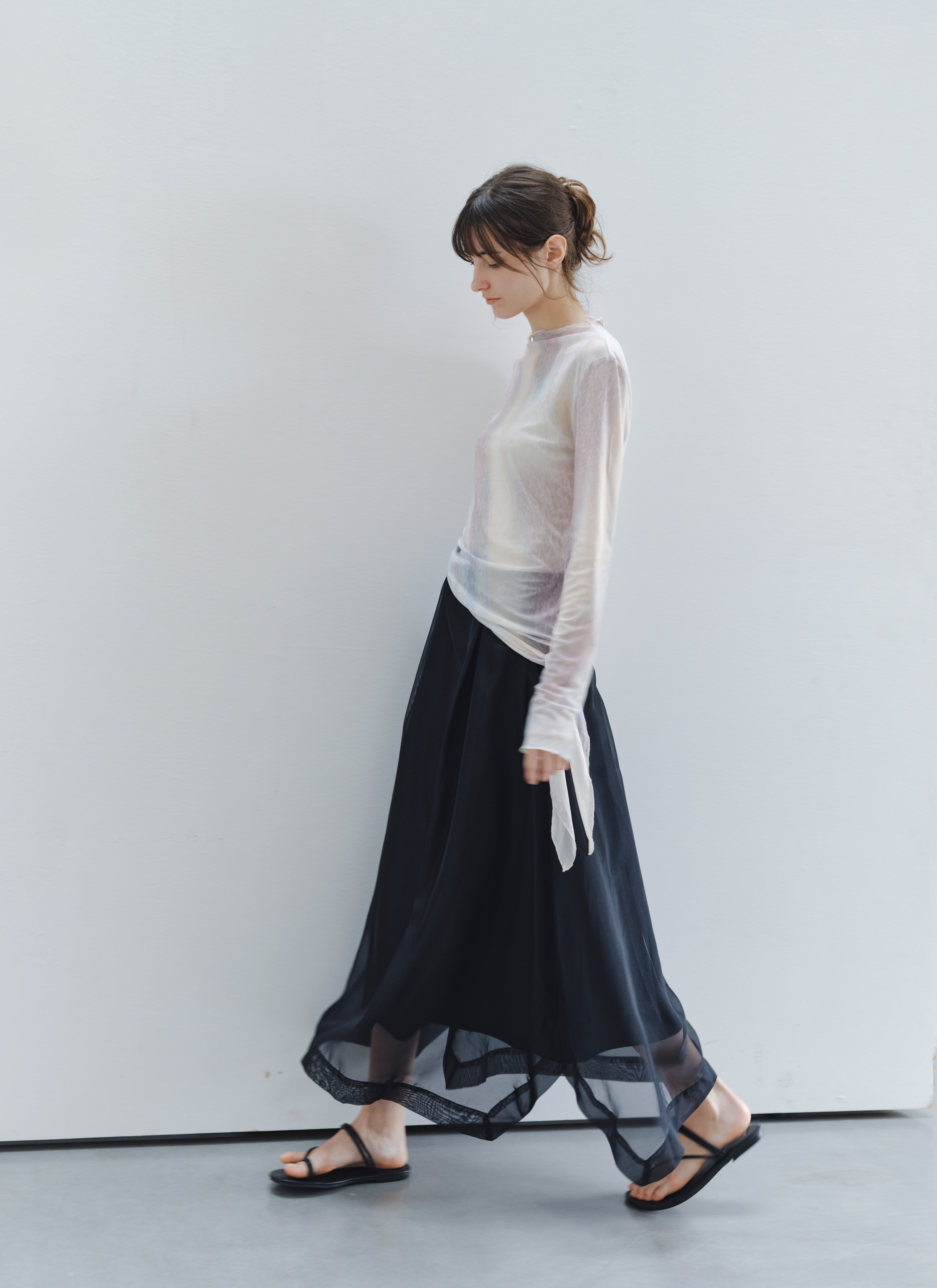 SHEER VEIL LAYERED SKIRT