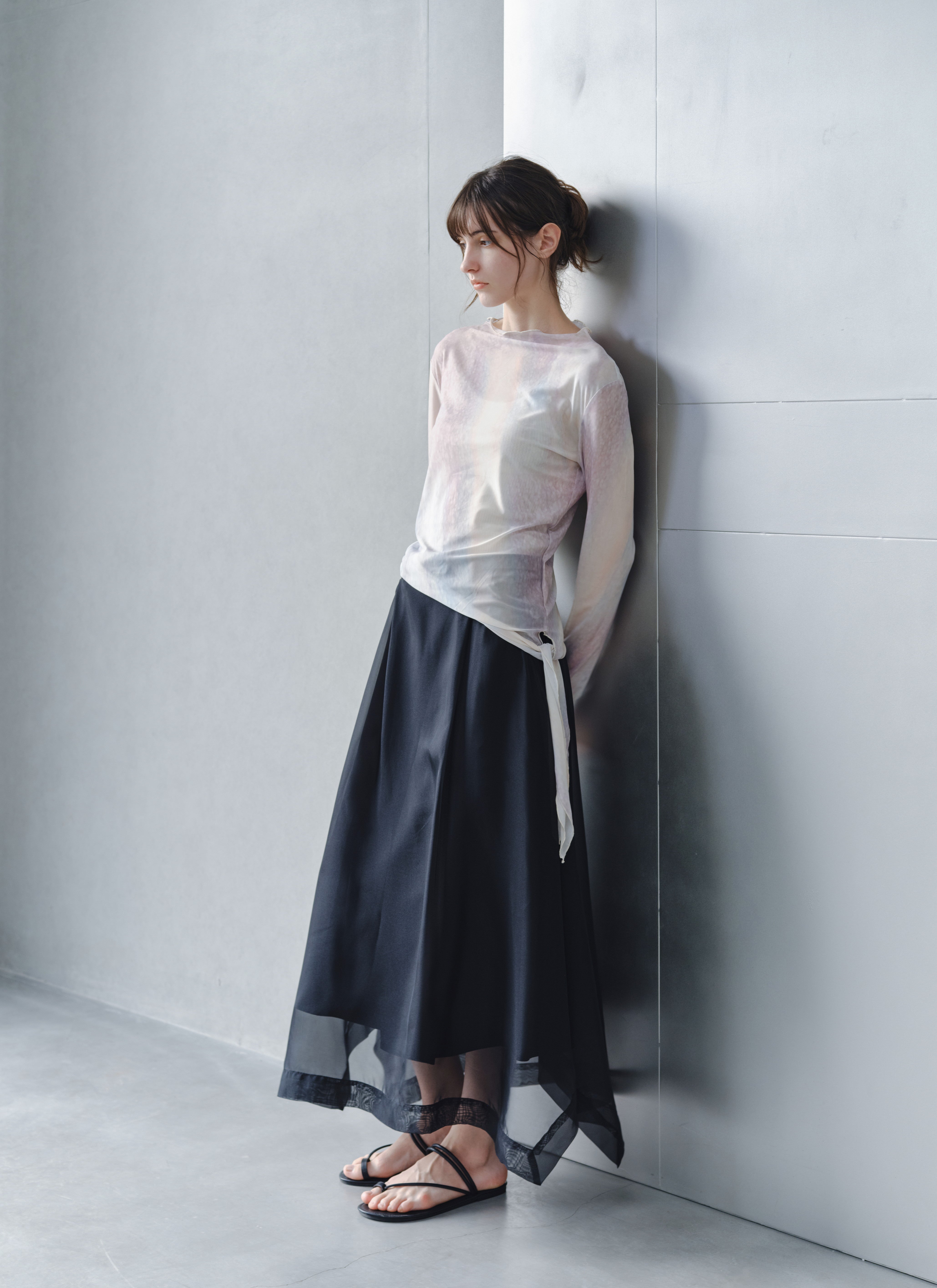SHEER VEIL LAYERED SKIRT