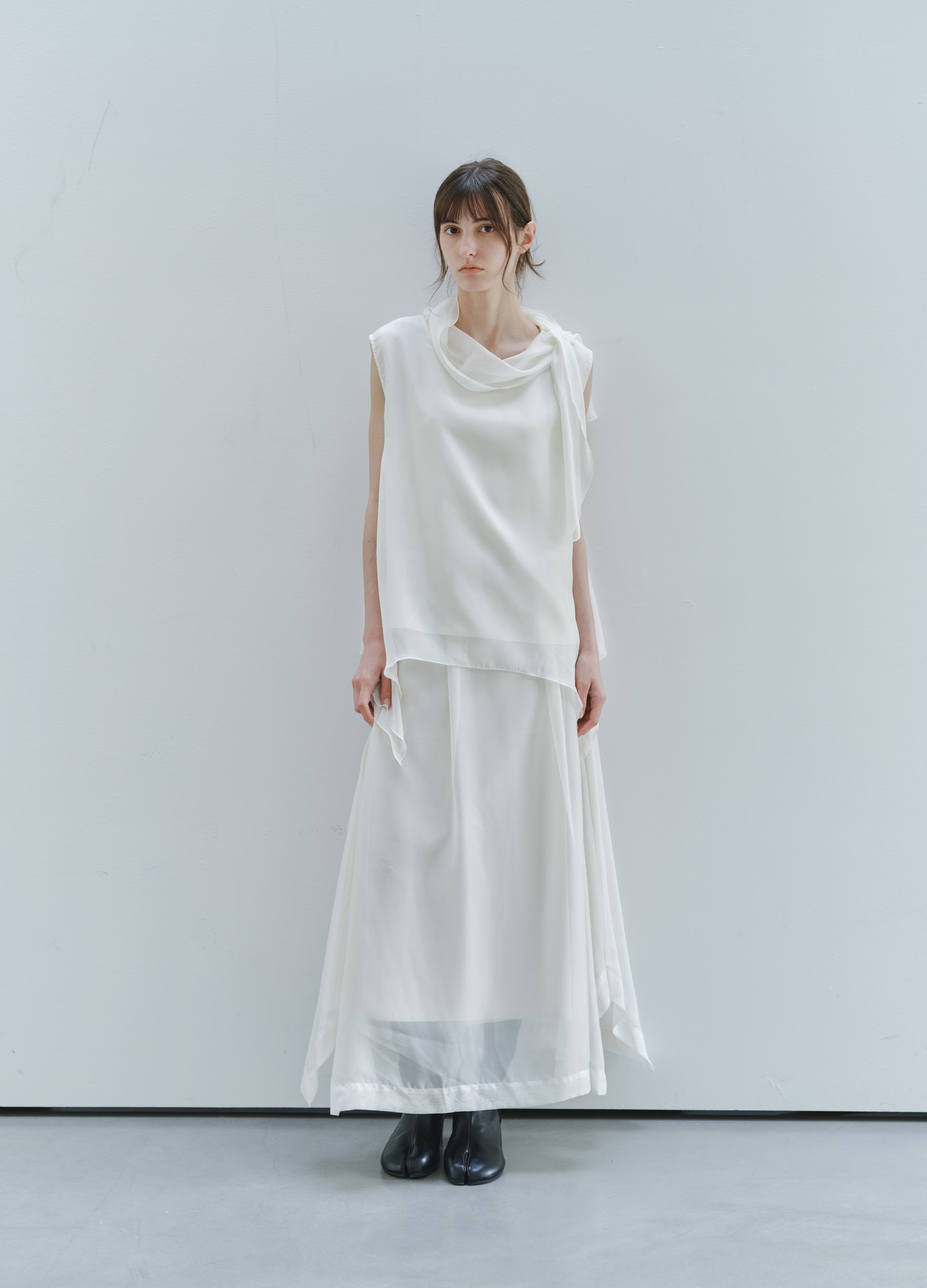 SHEER VEIL LAYERED BLOUSE