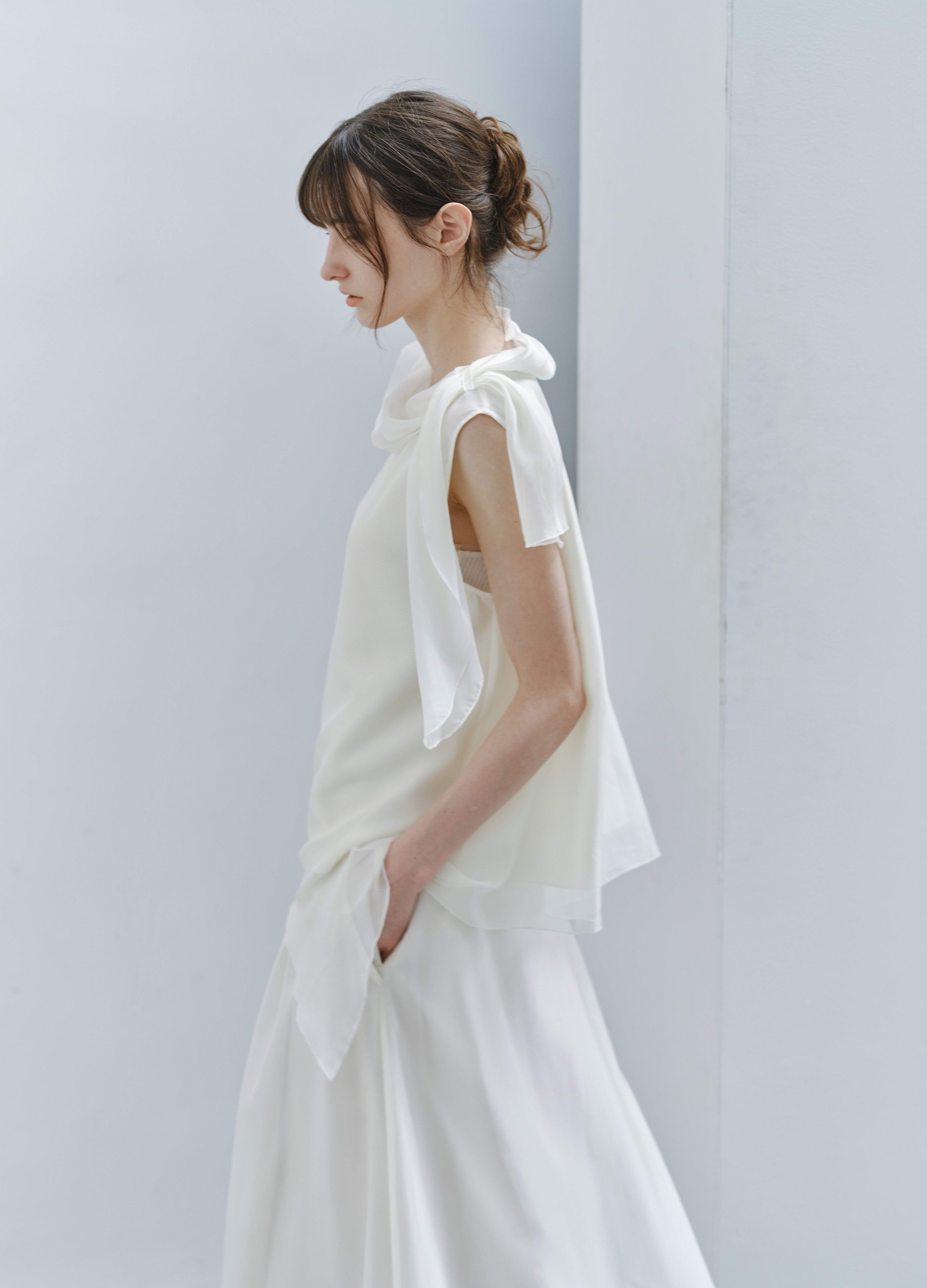 SHEER VEIL LAYERED BLOUSE