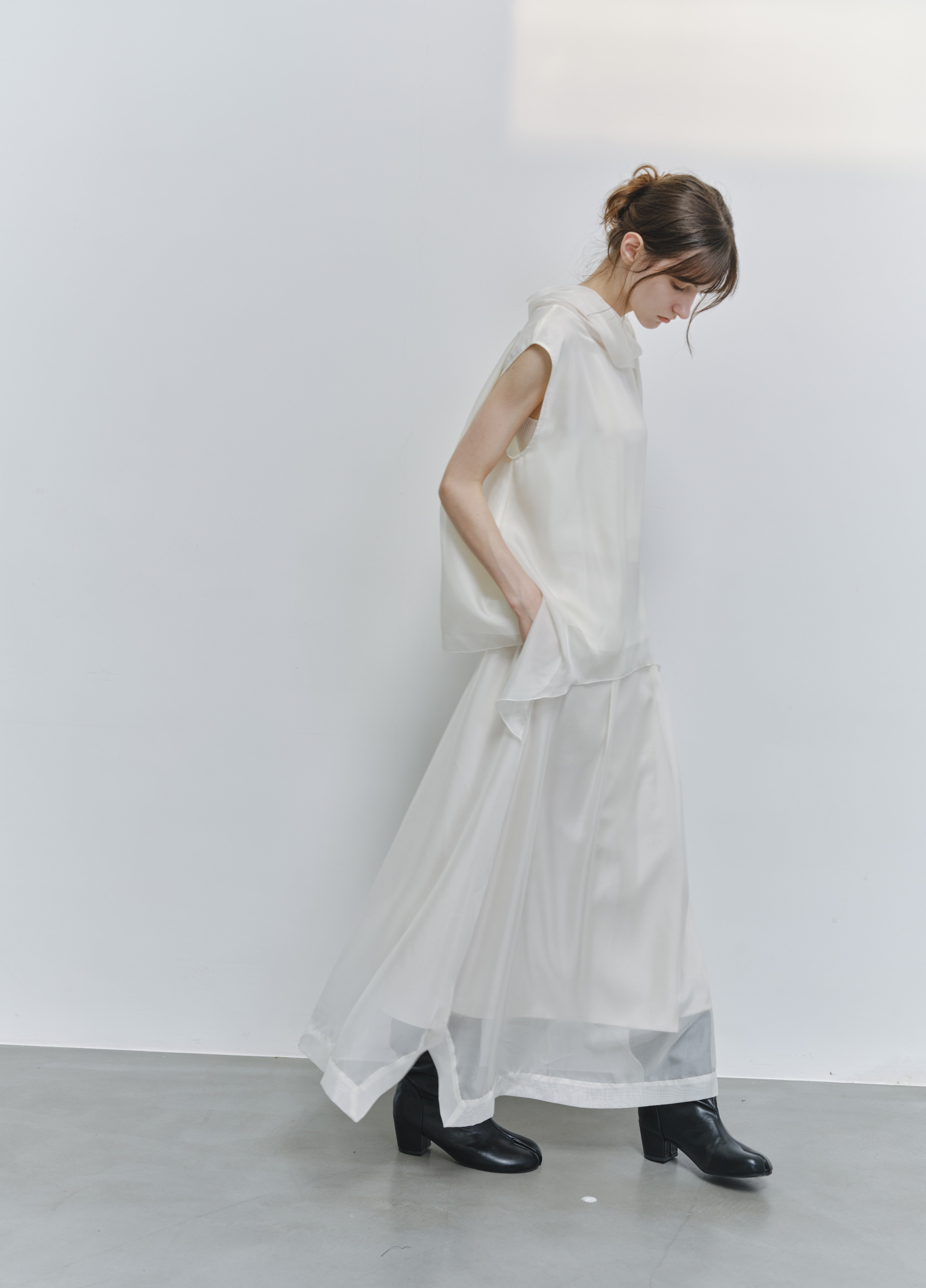 SHEER VEIL LAYERED BLOUSE