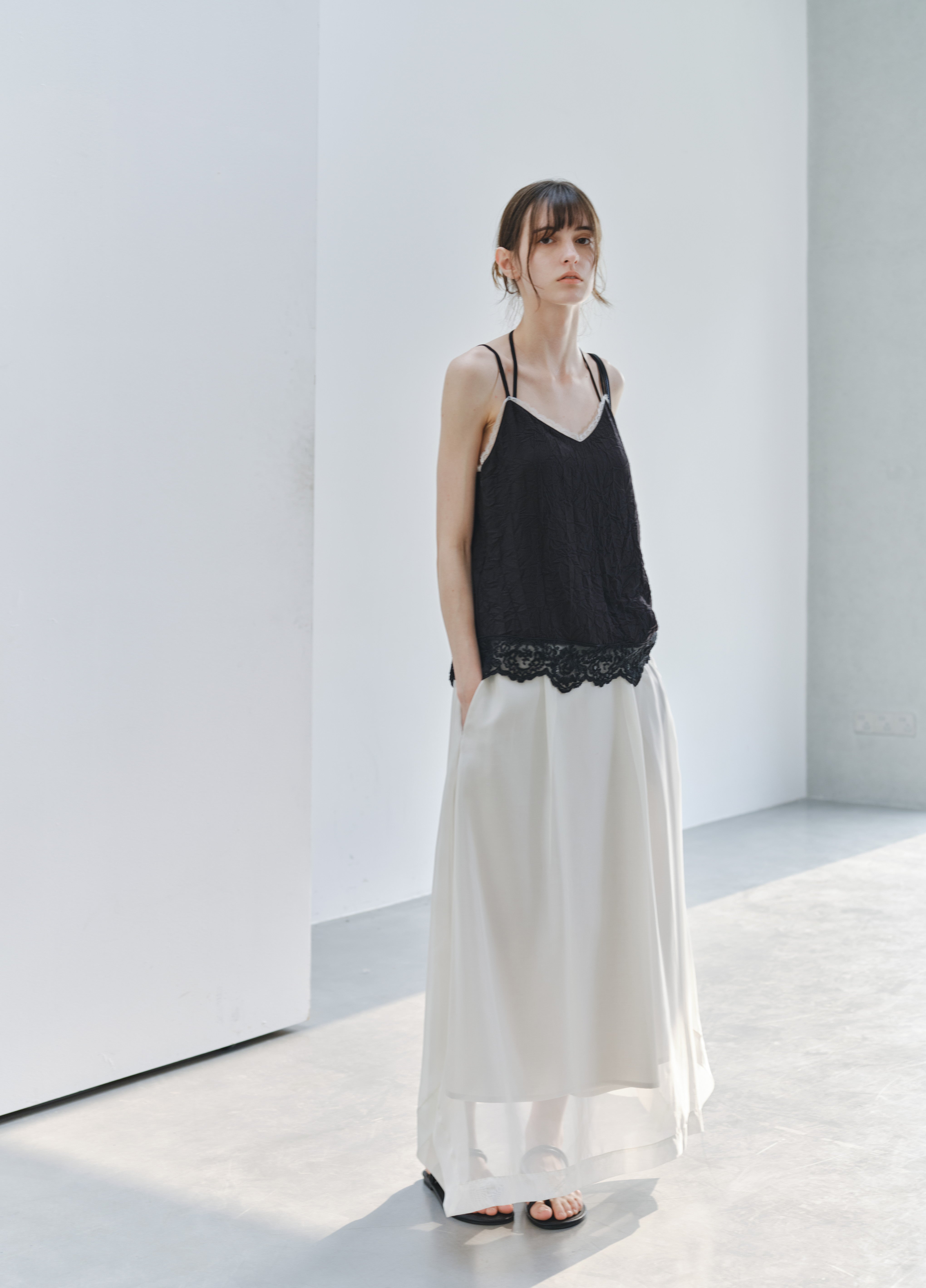 SHEER VEIL LAYERED SKIRT