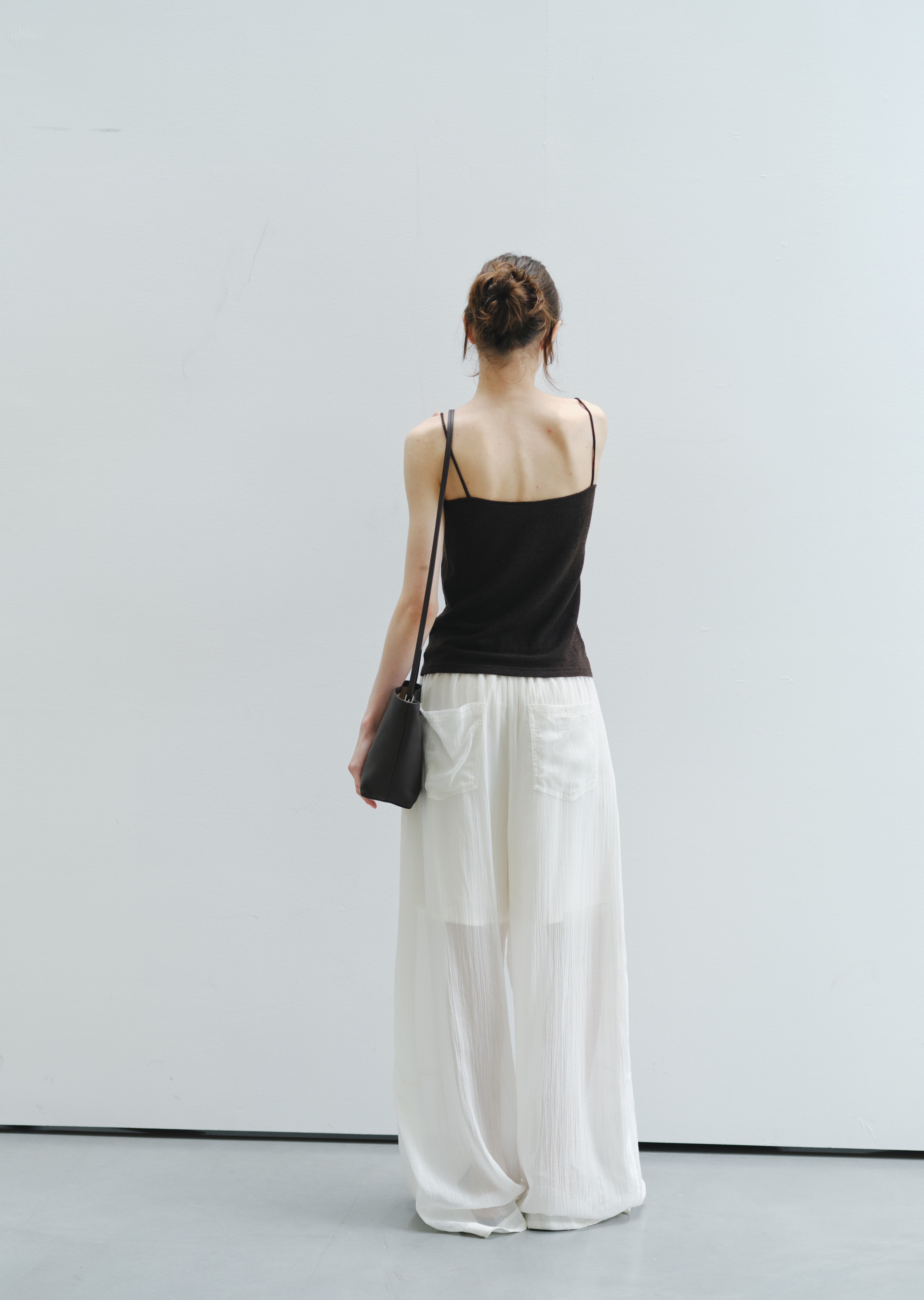 LAYERED SHEER DRAPE PANTS / レイヤードシアードレープパンツ