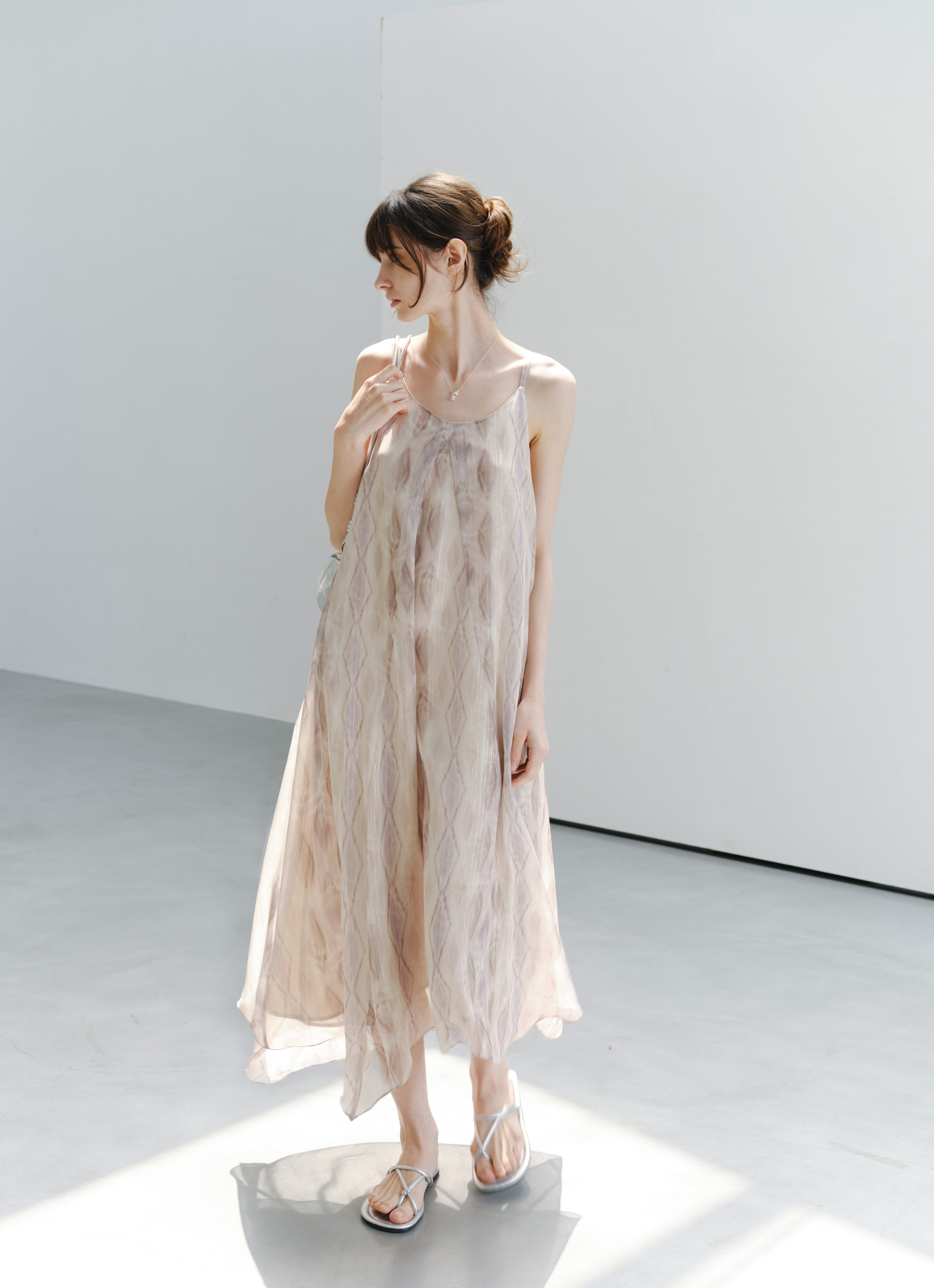 LAYERED SHEER FLORAL DRESS