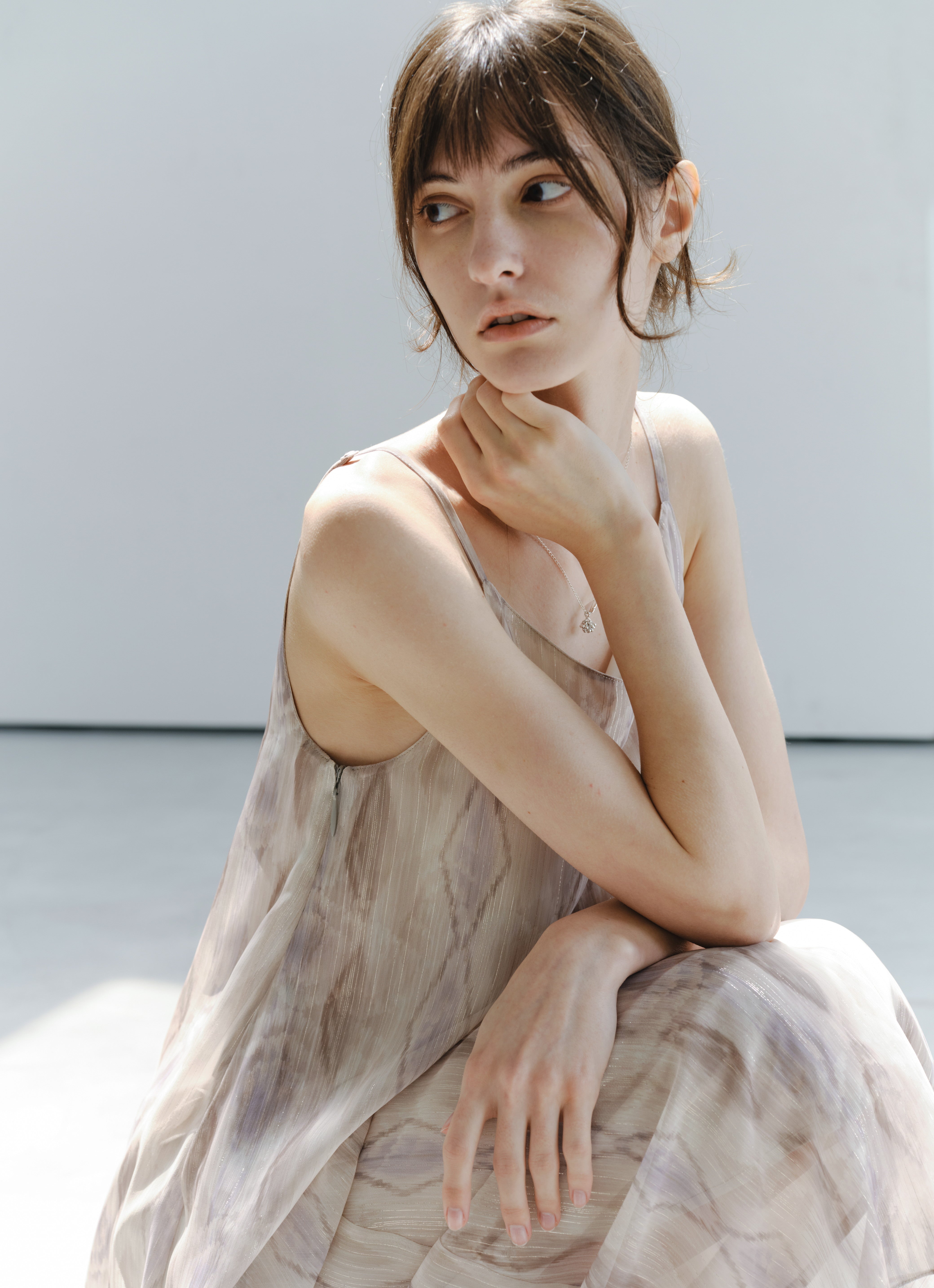 LAYERED SHEER FLORAL DRESS