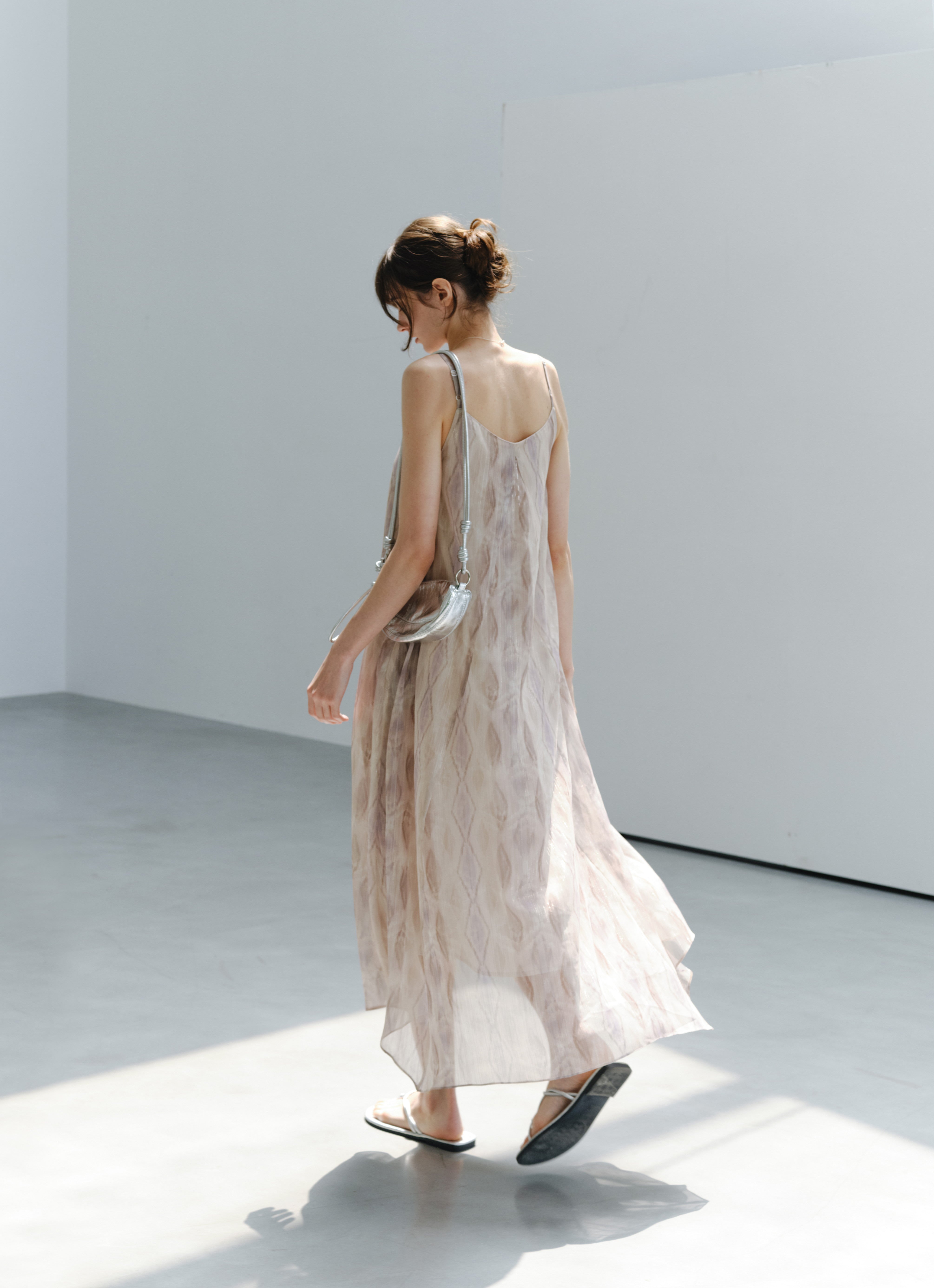 LAYERED SHEER FLORAL DRESS