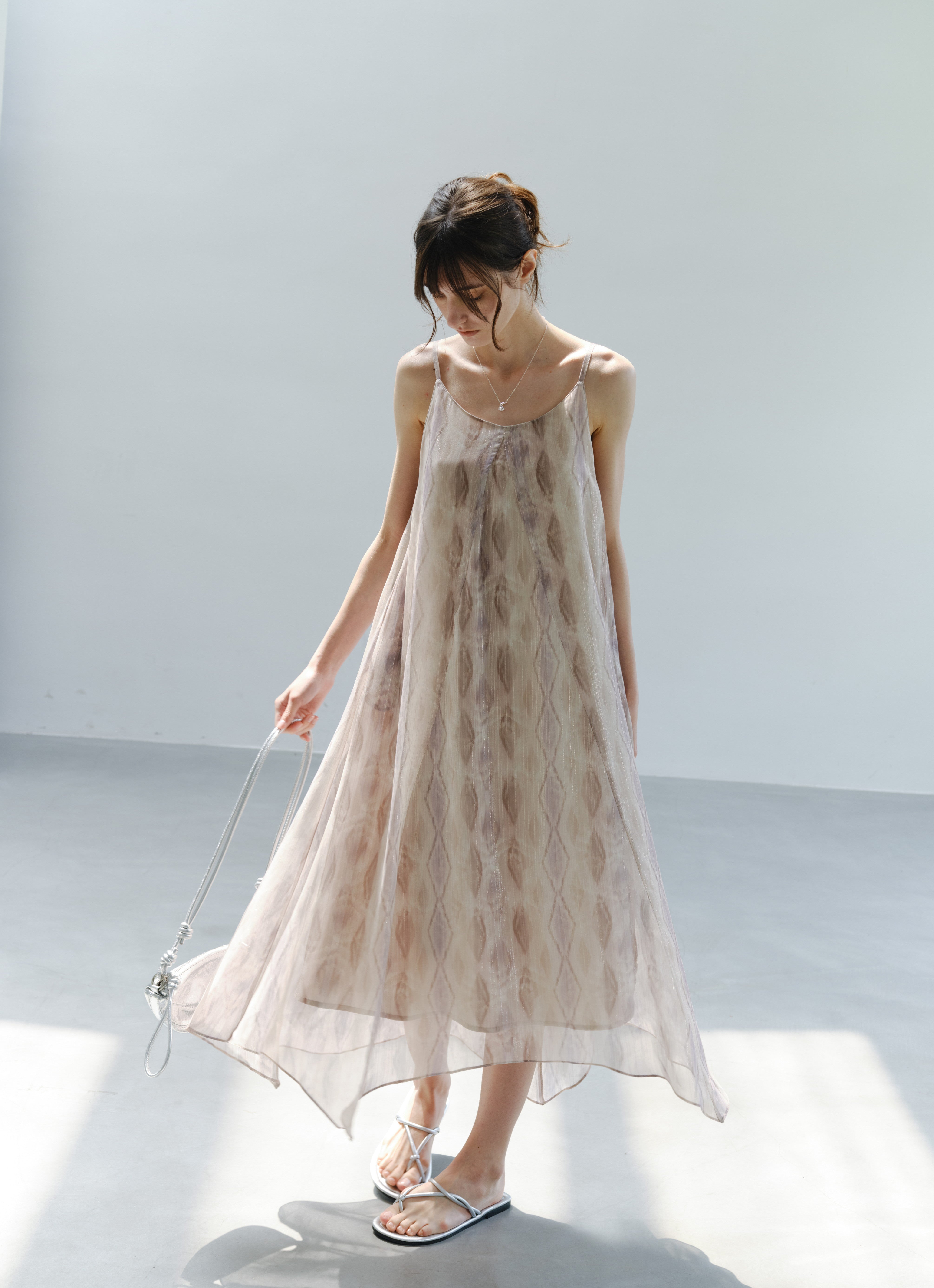 LAYERED SHEER FLORAL DRESS