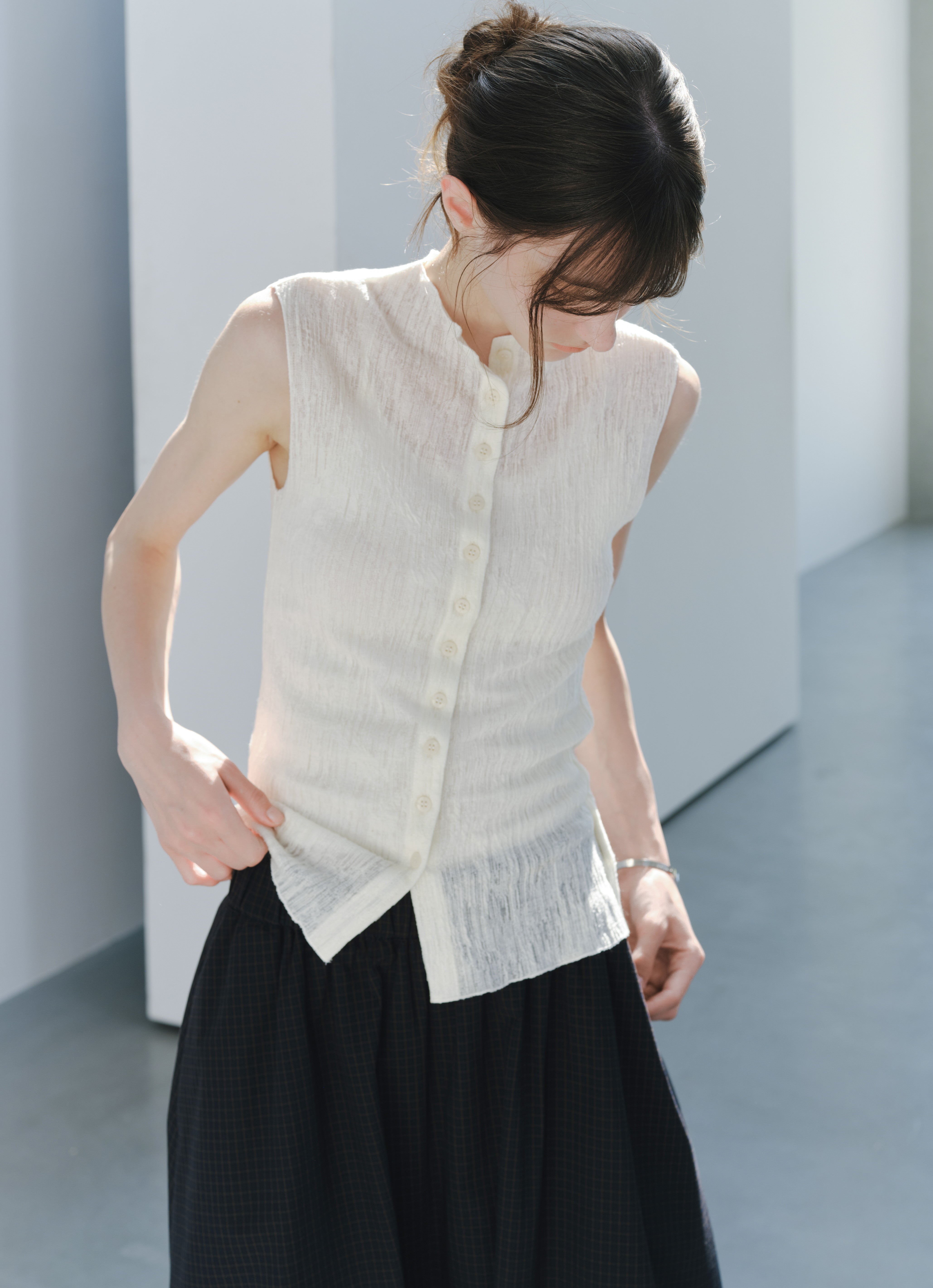 WOOD GRAIN FIT TOP