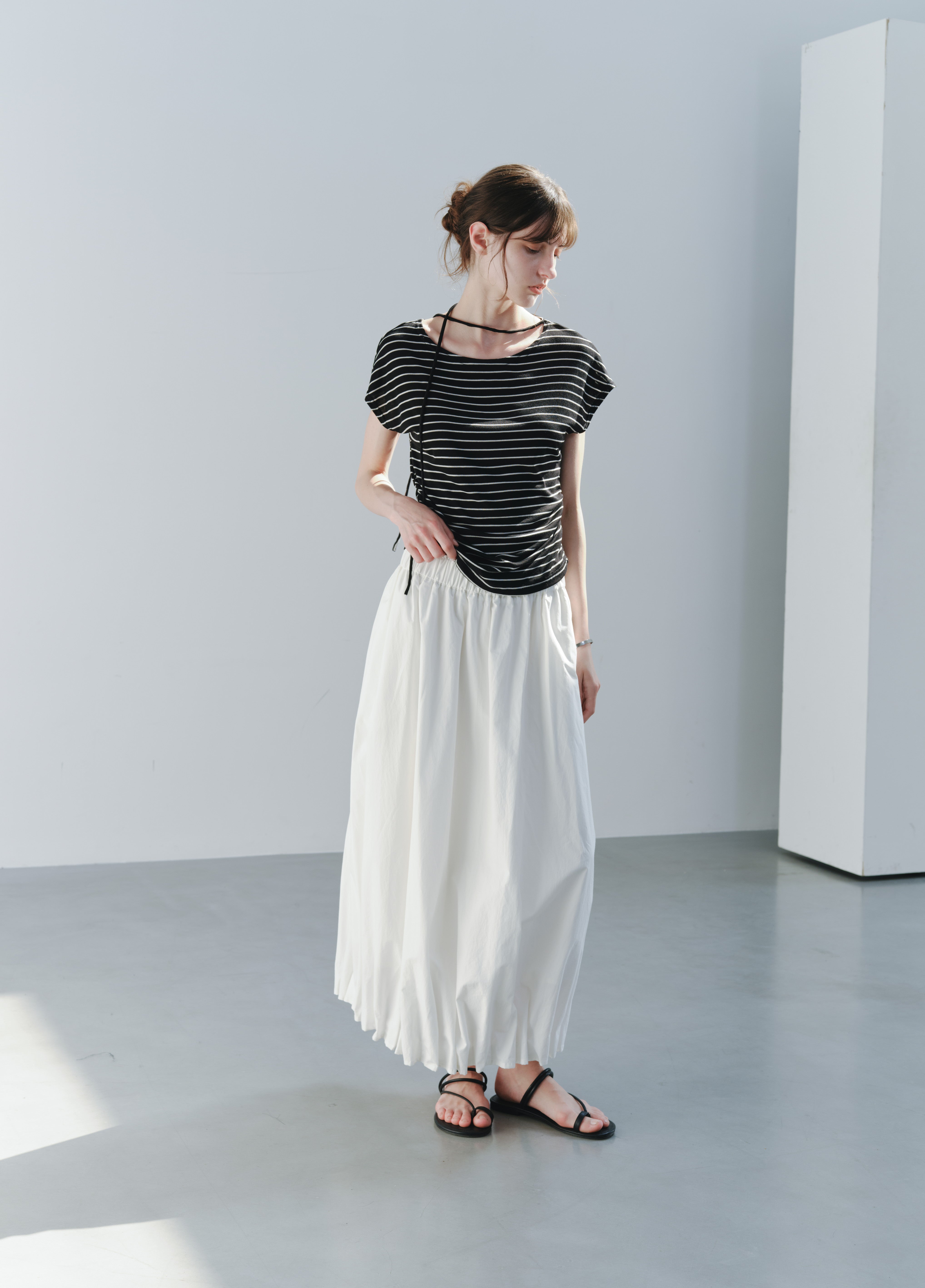 GATHERED HEM BALLOON SKIRT