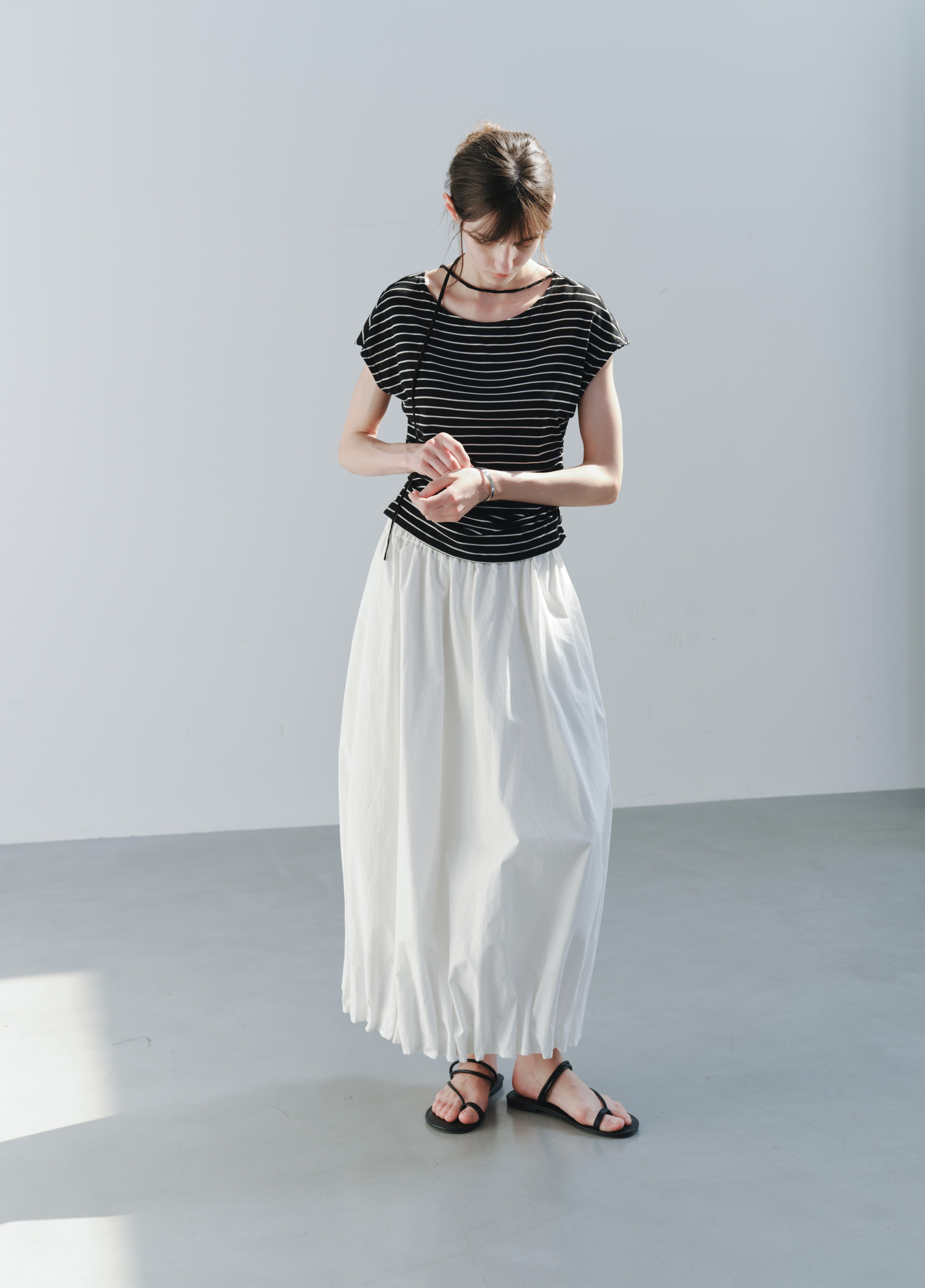 GATHERED HEM BALLOON SKIRT